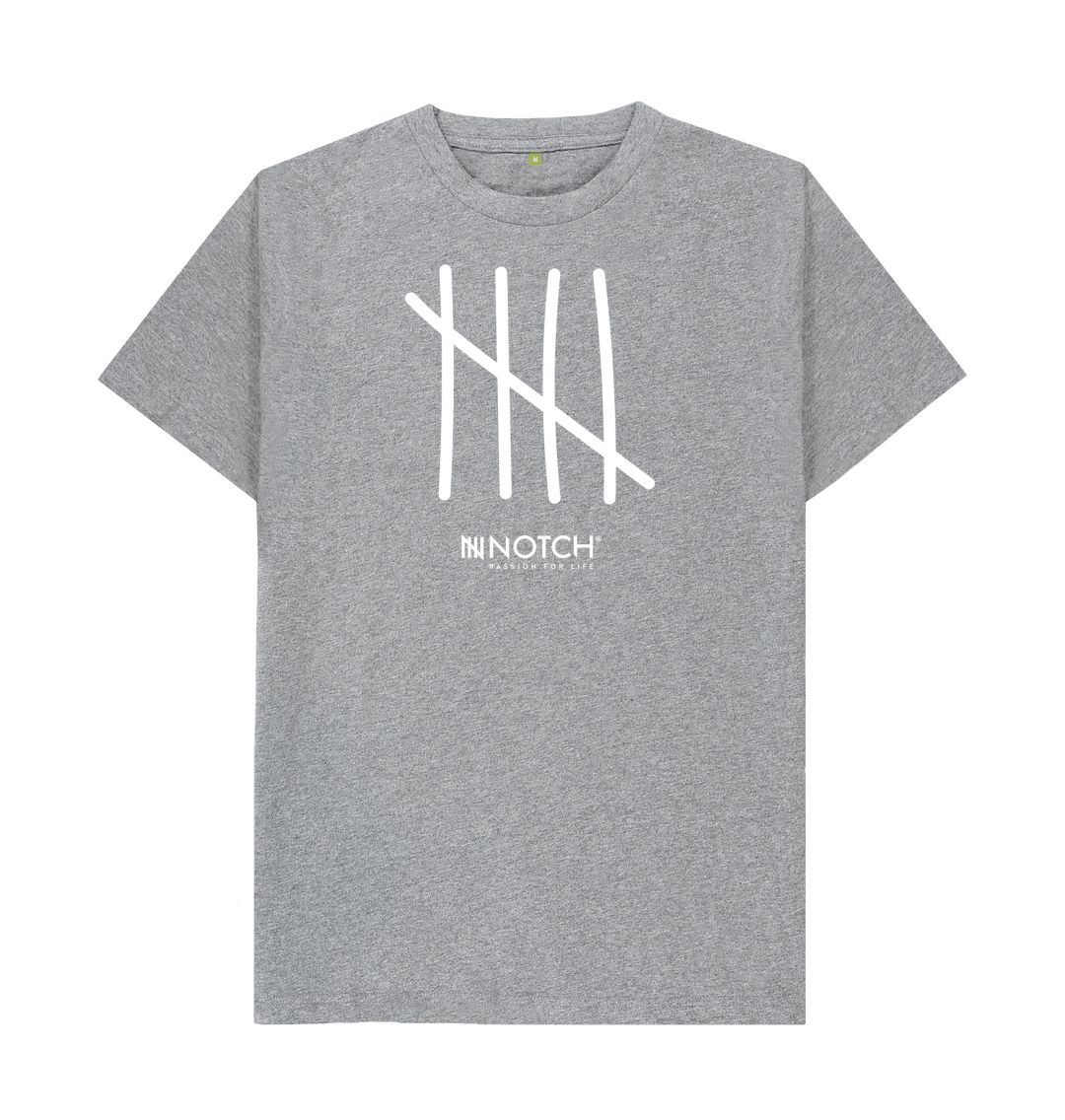 Men's All White Five Tally T-Shirt - Image 3