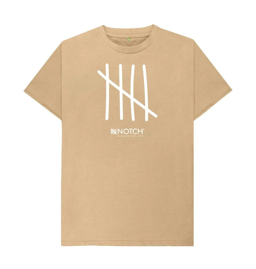 Men's All White Five Tally T-Shirt - Image 4