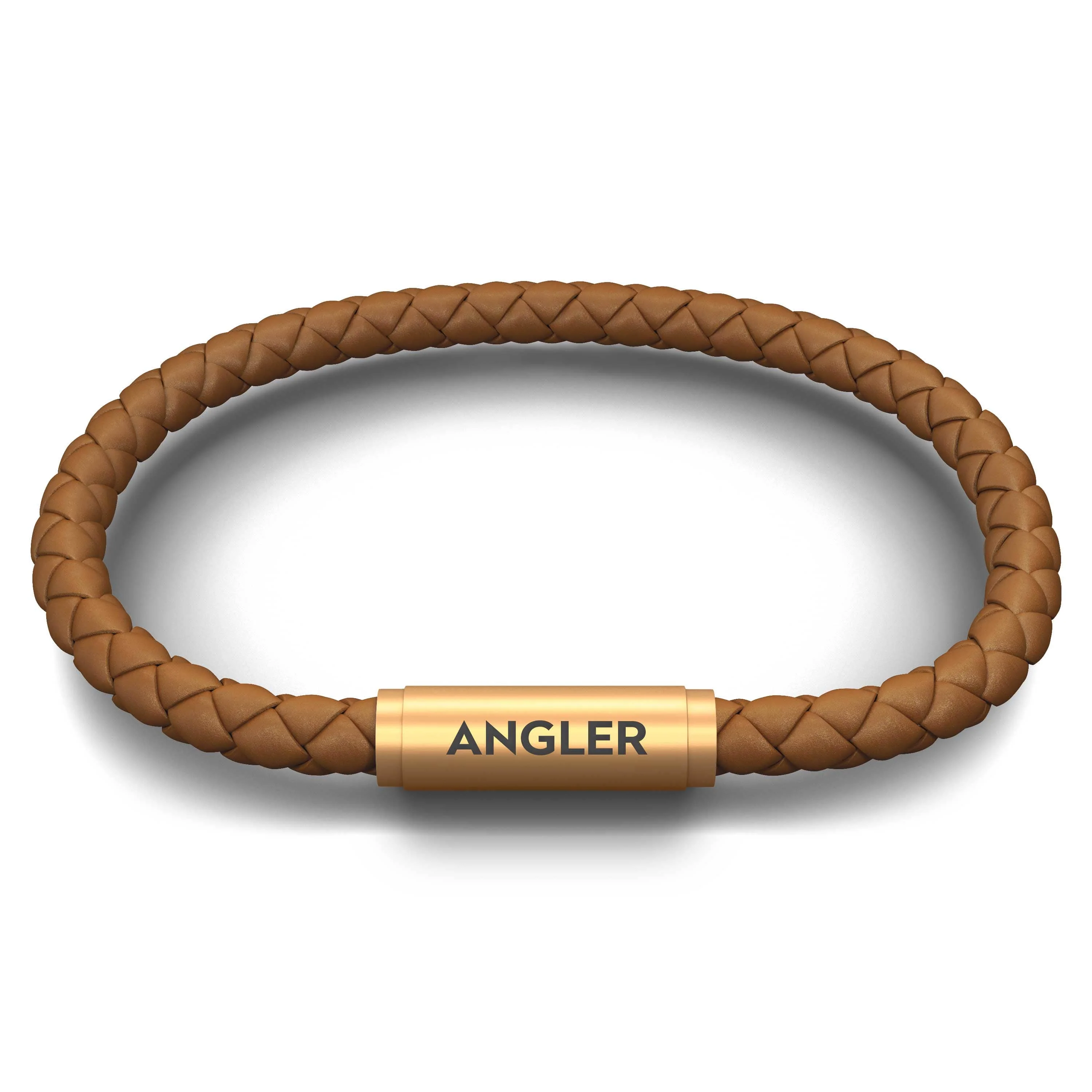 ANGLERS NOTCH Bracelet (Tan Leather with Brass Clasp) - Image 2