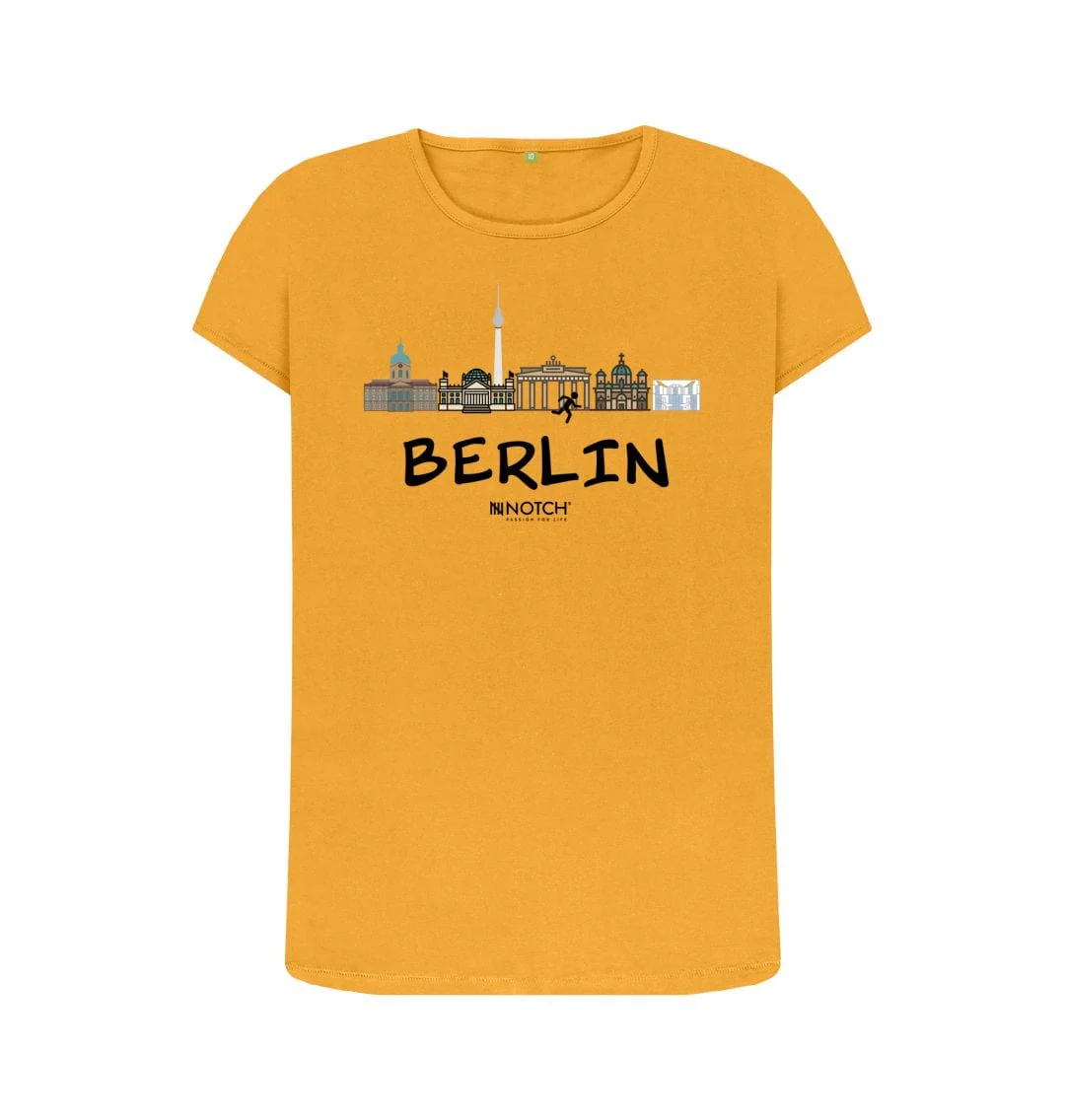 Women's 26.2 Berlin Black Text T-Shirt - Image 7