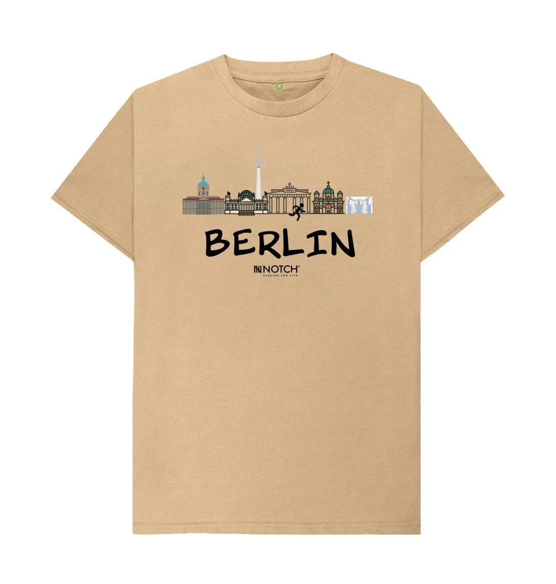 Men's 26.2 Berlin Black Text T-Shirt - Image 10