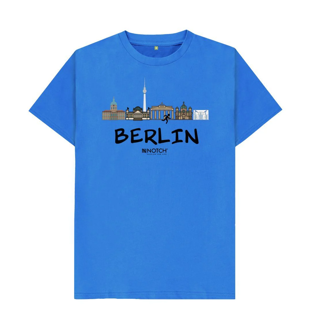 Men's 26.2 Berlin Black Text T-Shirt - Image 3