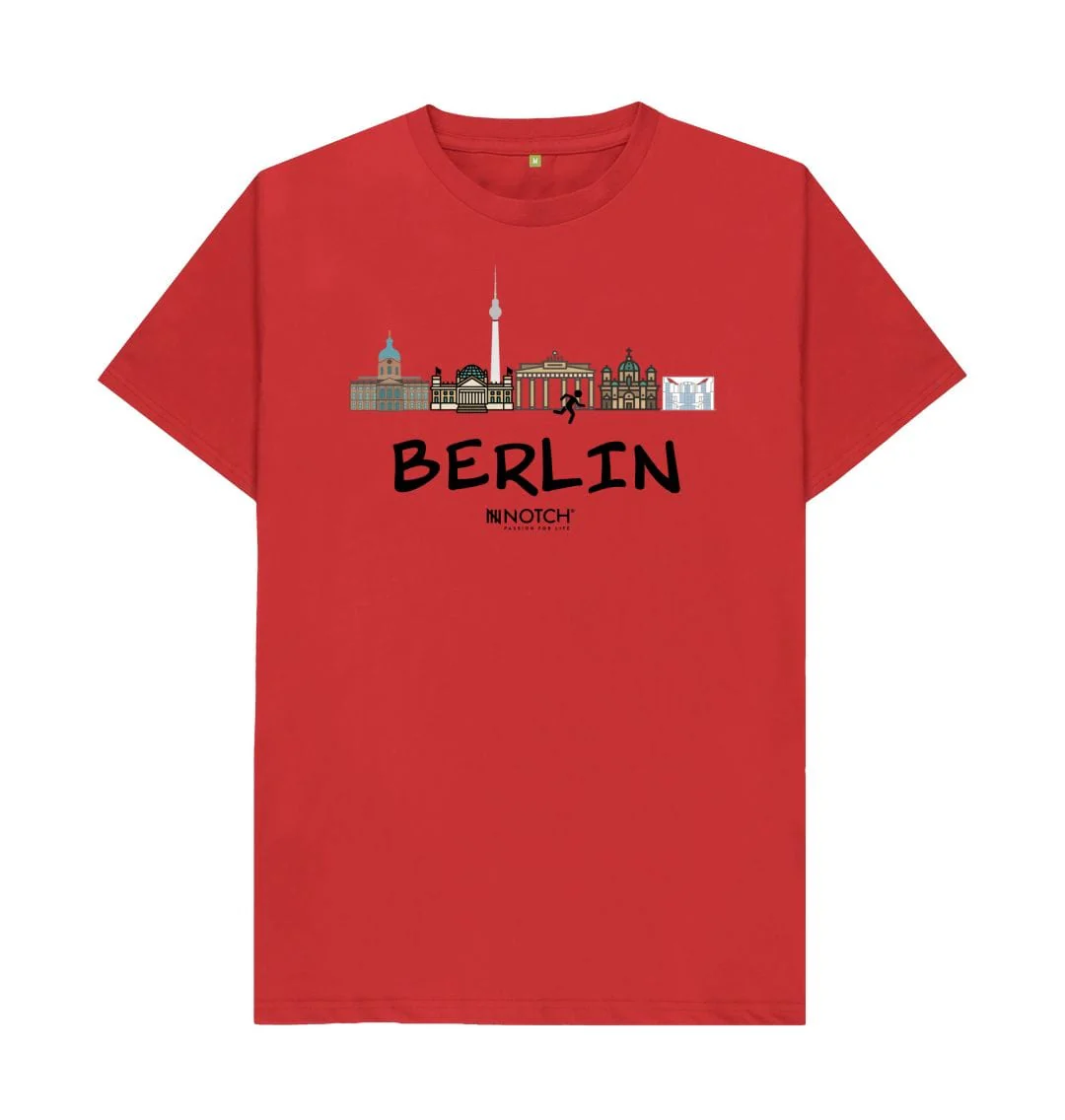Men's 26.2 Berlin Black Text T-Shirt - Image 7