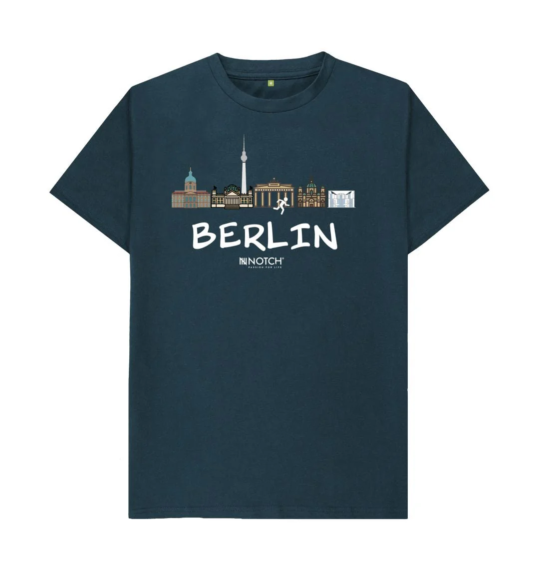 Men's 26.2 Berlin White Text T-Shirt - Image 10