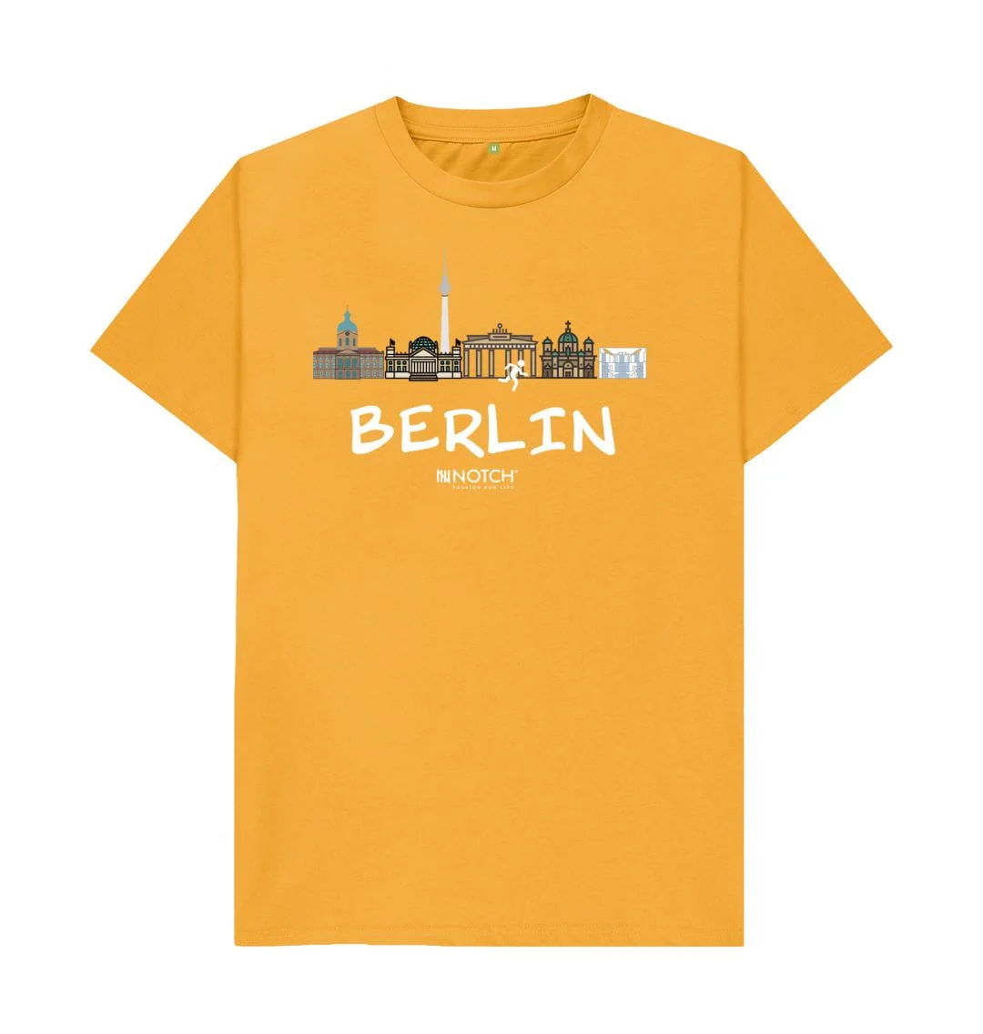 Men's 26.2 Berlin White Text T-Shirt - Image 13