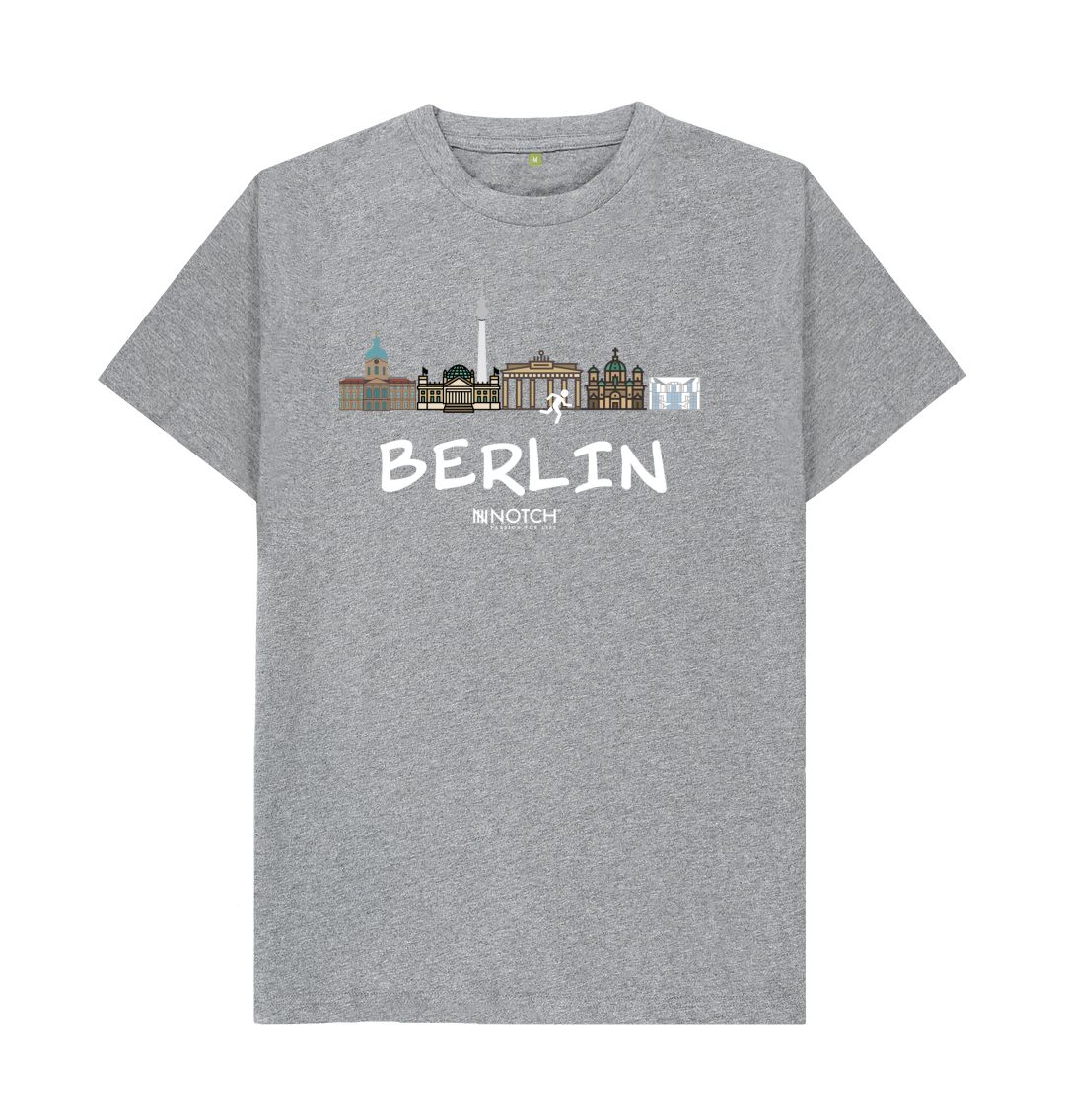 Men's 26.2 Berlin White Text T-Shirt - Image 8