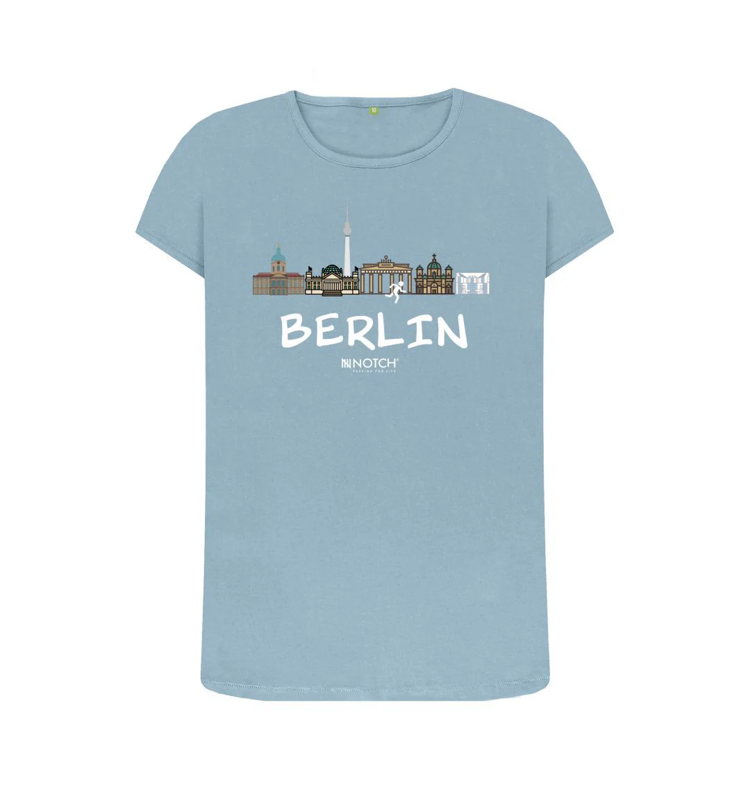 Women's 26.2 Berlin White Text T-Shirt - Image 2