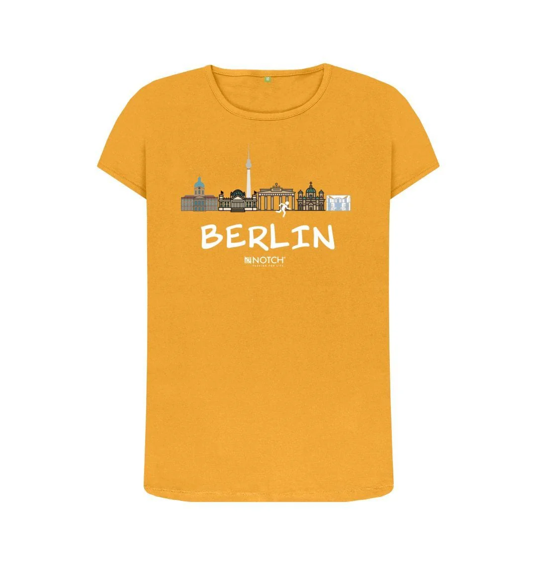Women's 26.2 Berlin White Text T-Shirt - Image 5