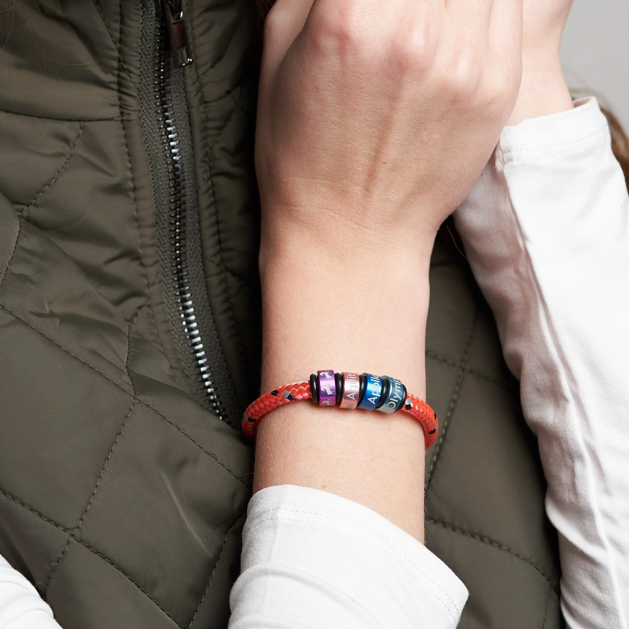 Sustainable OceanYarn NOTCH Bracelet - Orca with Black Clasp - Image 10