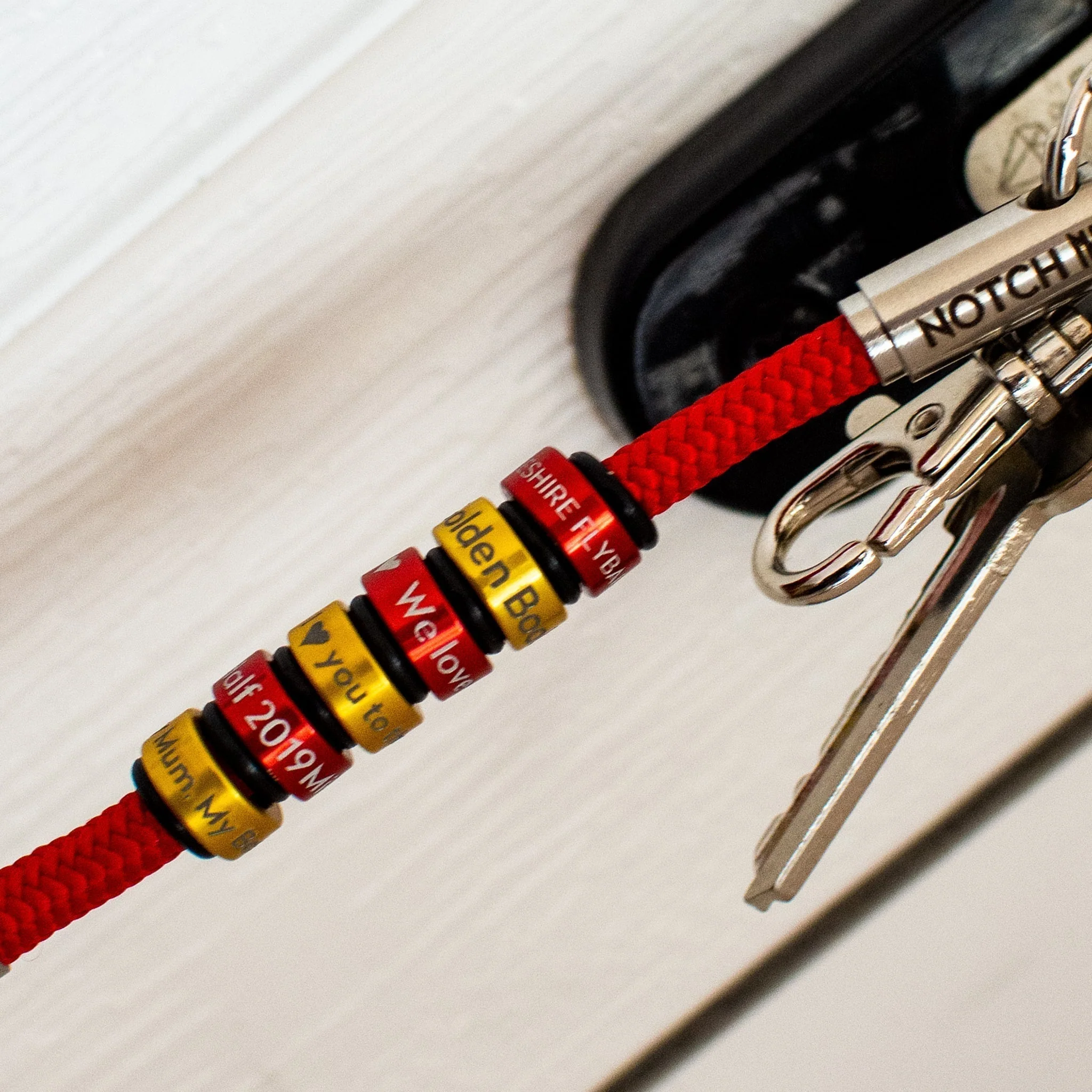 Sustainable OceanYarn NOTCH Bracelet - Orca with Black Clasp - Image 12