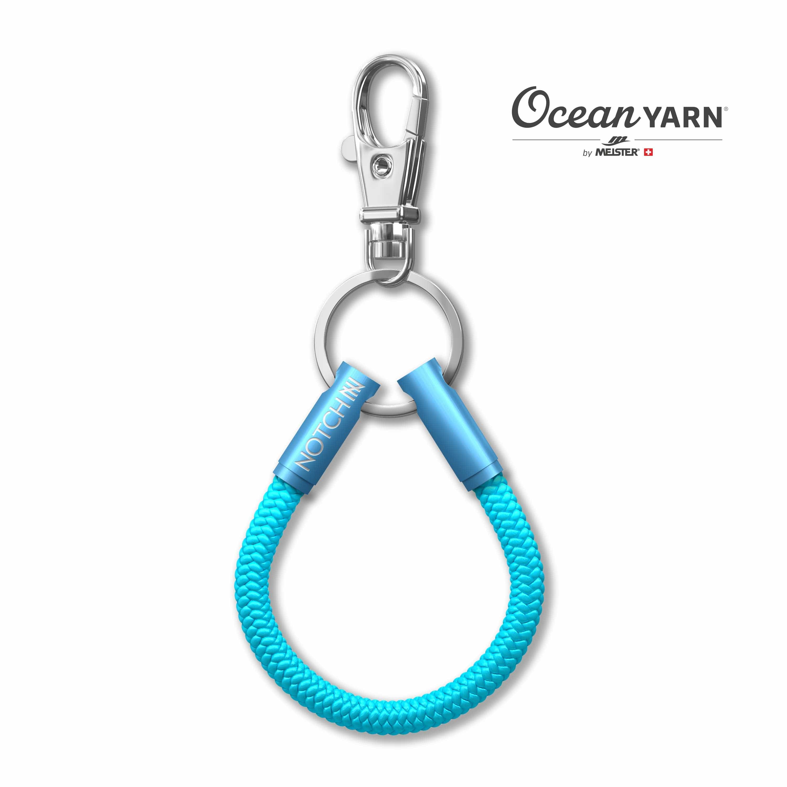 Bluetits OceanYarn NOTCH Loop - Aqua Marine with blue aluminium ends