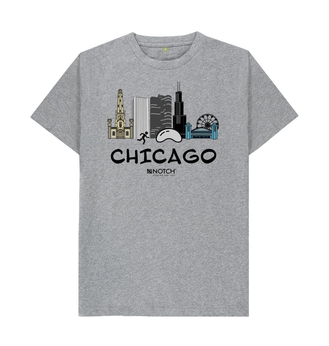 Men's 26.2 Chicago Black Text T-Shirt - Image 11