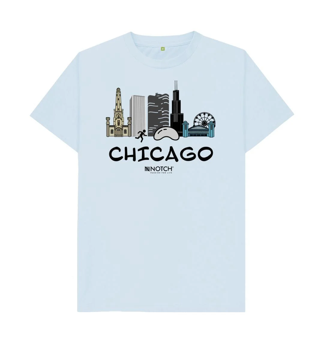 Men's 26.2 Chicago Black Text T-Shirt - Image 4