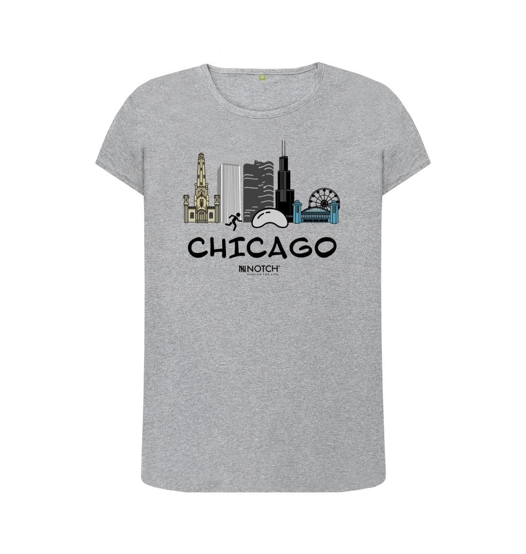 Women's 26.2 Chicago Black Text T-Shirt - Image 2
