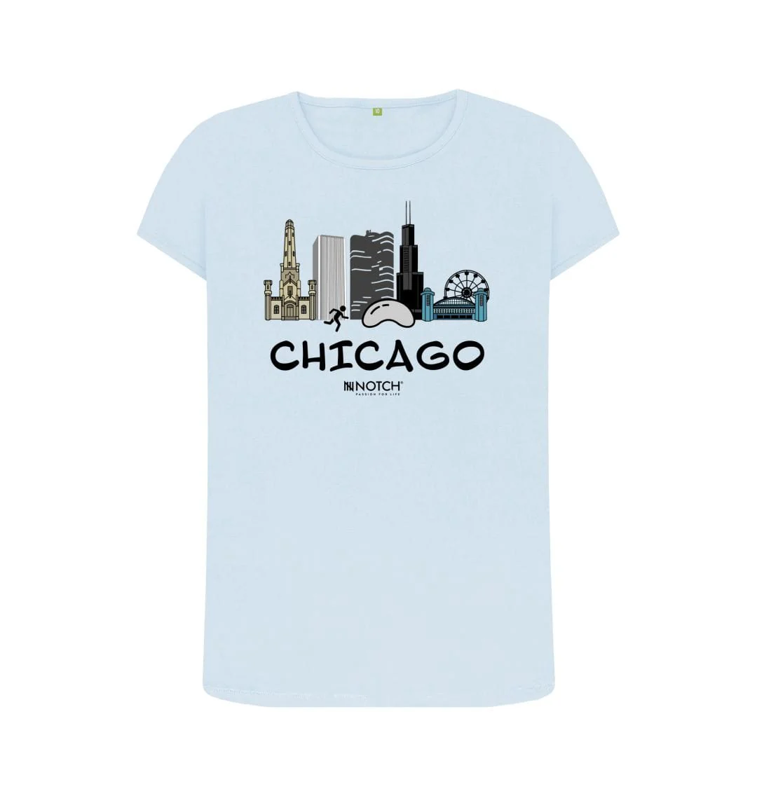 Women's 26.2 Chicago Black Text T-Shirt - Image 4