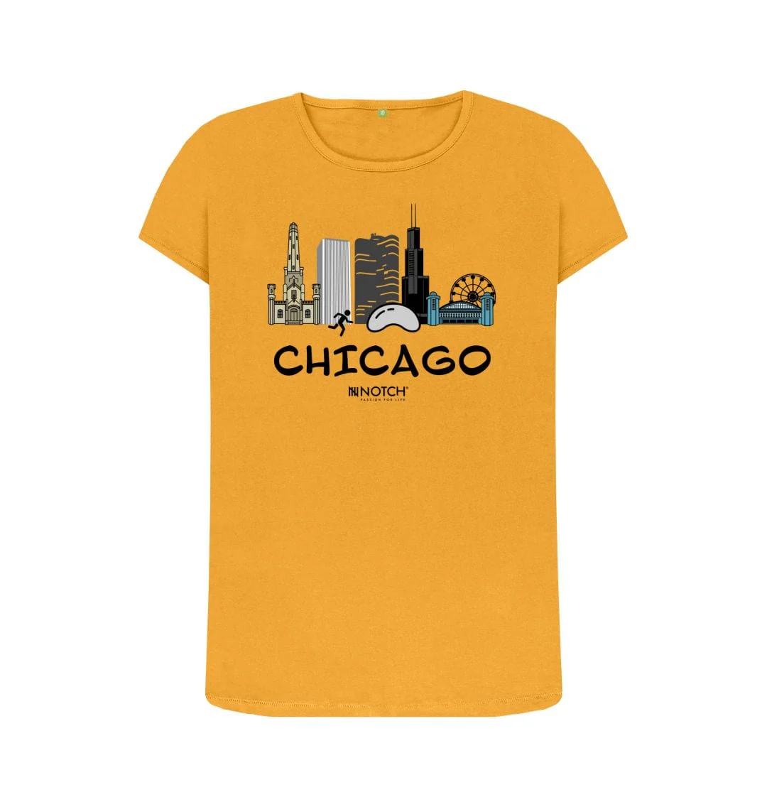 Women's 26.2 Chicago Black Text T-Shirt - Image 5