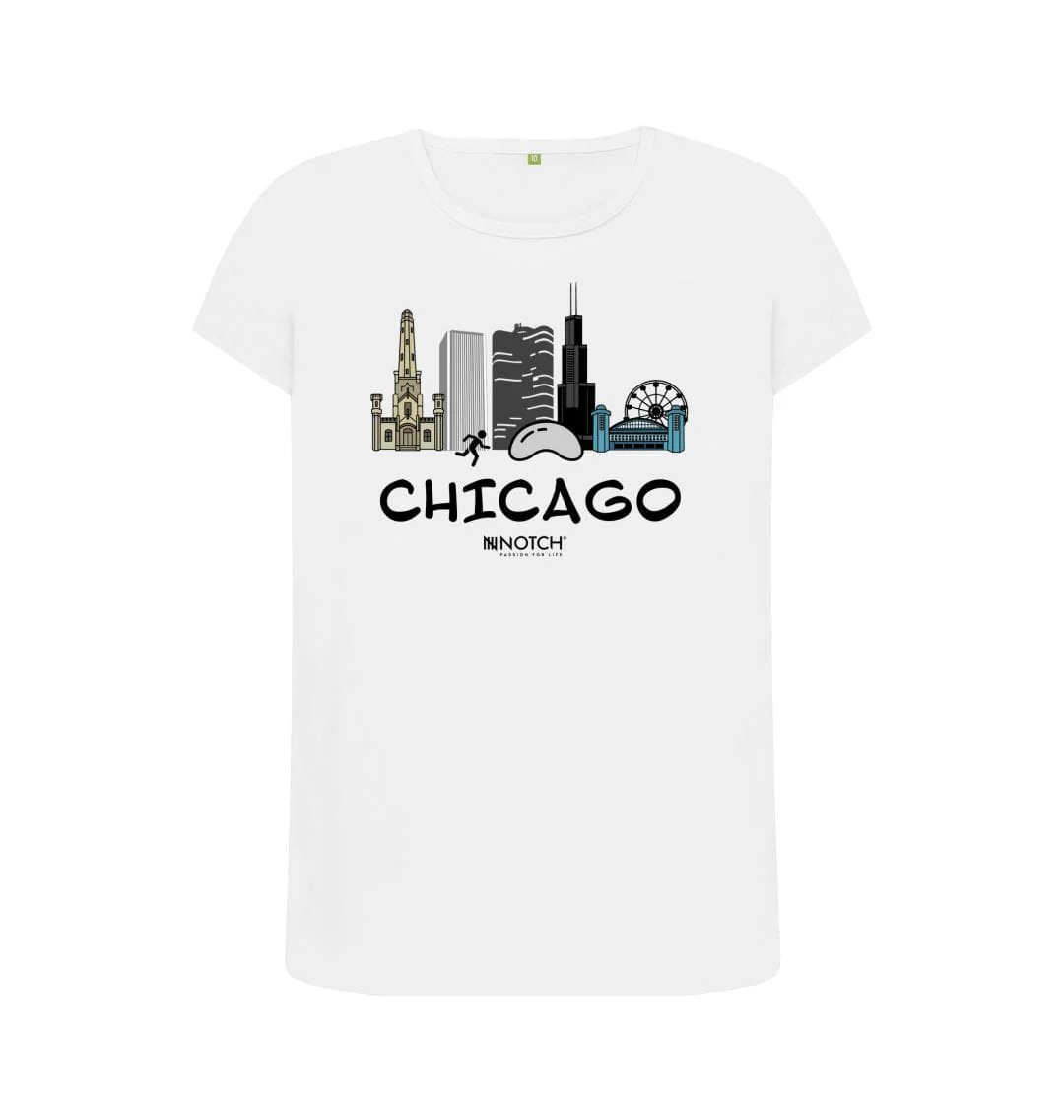 Women's 26.2 Chicago Black Text T-Shirt - Image 6