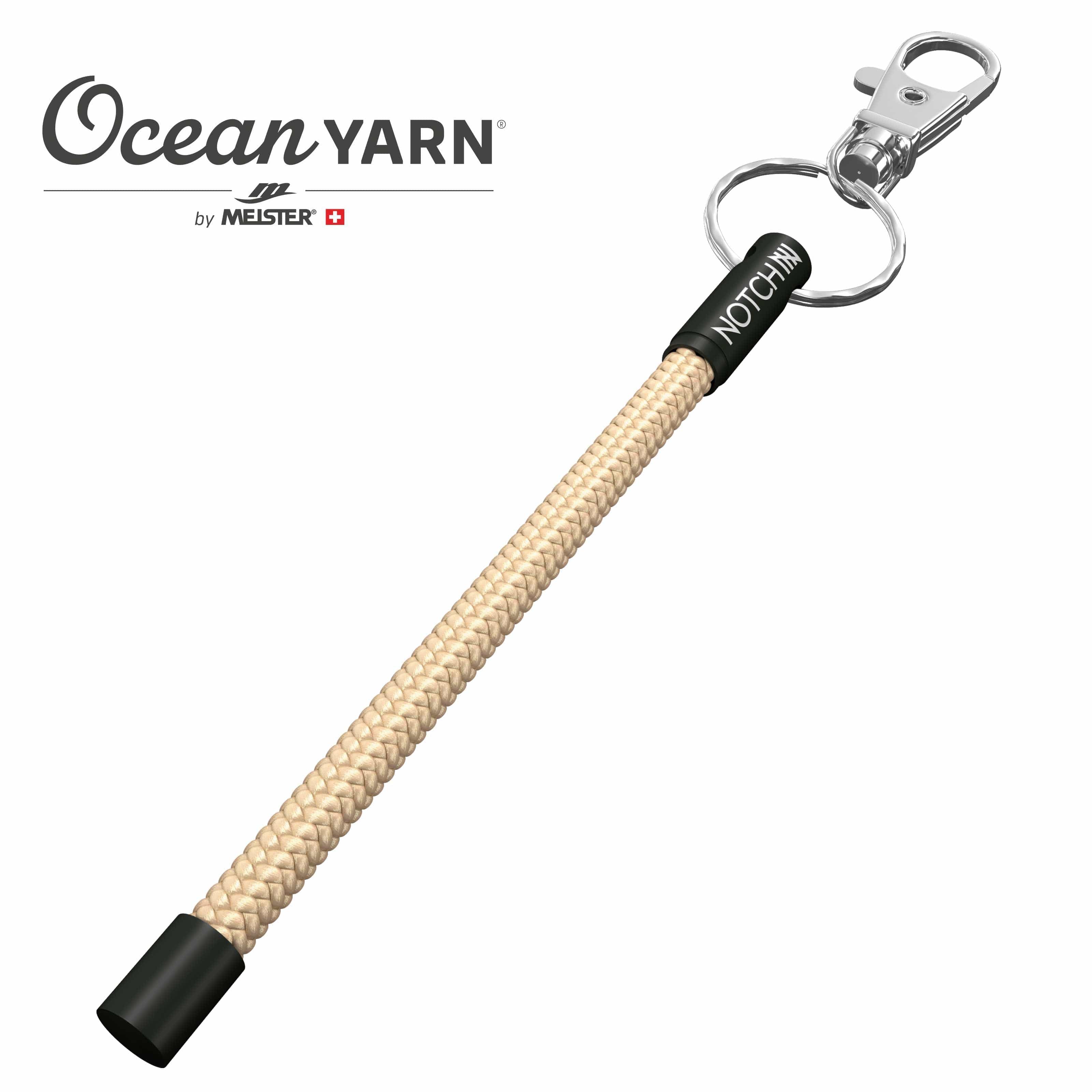 Sustainable OceanYarn NOTCH Tale - Sand with black aluminium ends by Seaways