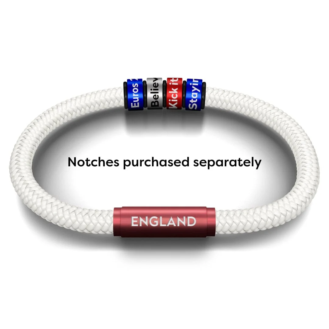 England Women's White Football NOTCH Bracelet