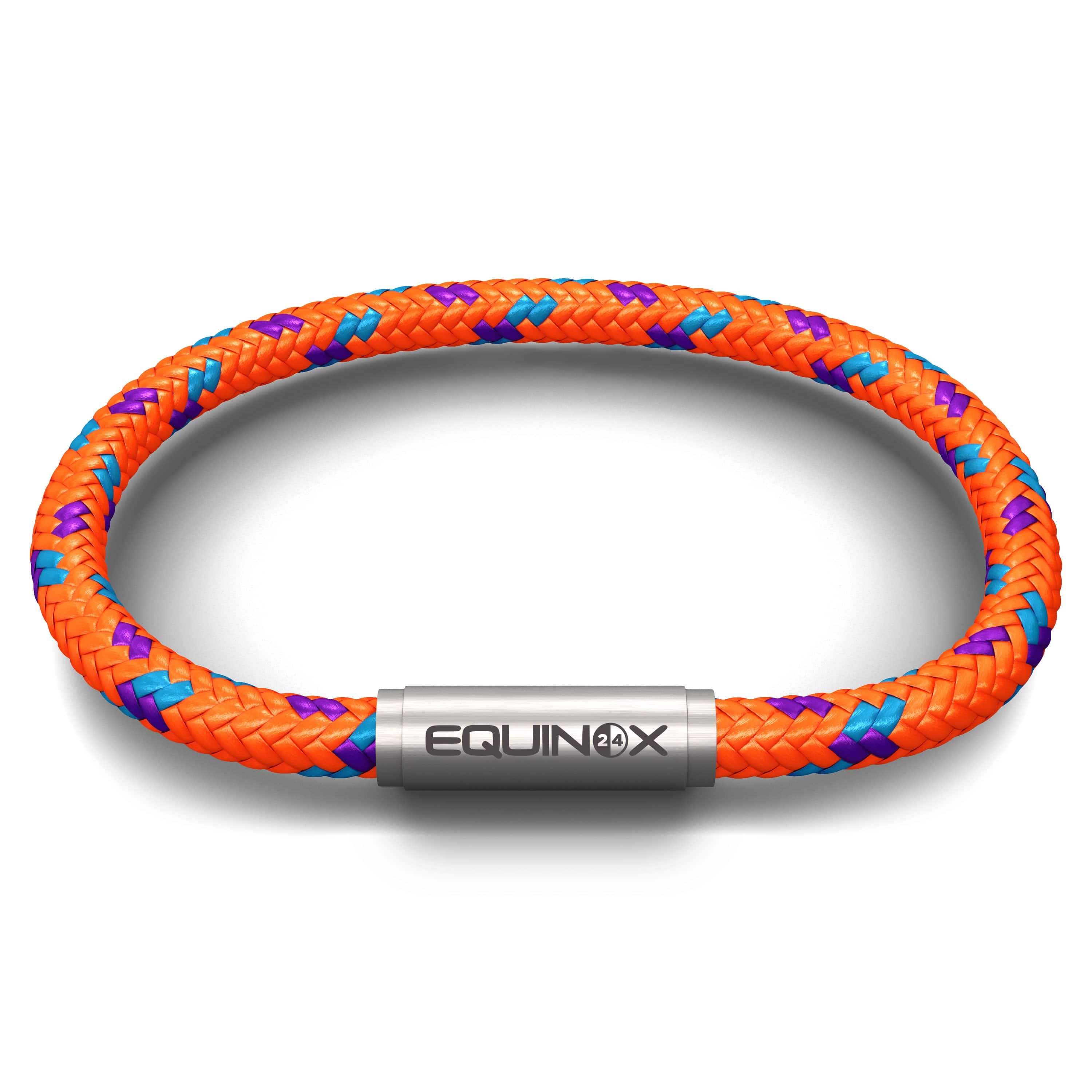 EQUINOX24 NOTCH Bracelet (Premium Tiger Orange Sports Cord) - Image 2