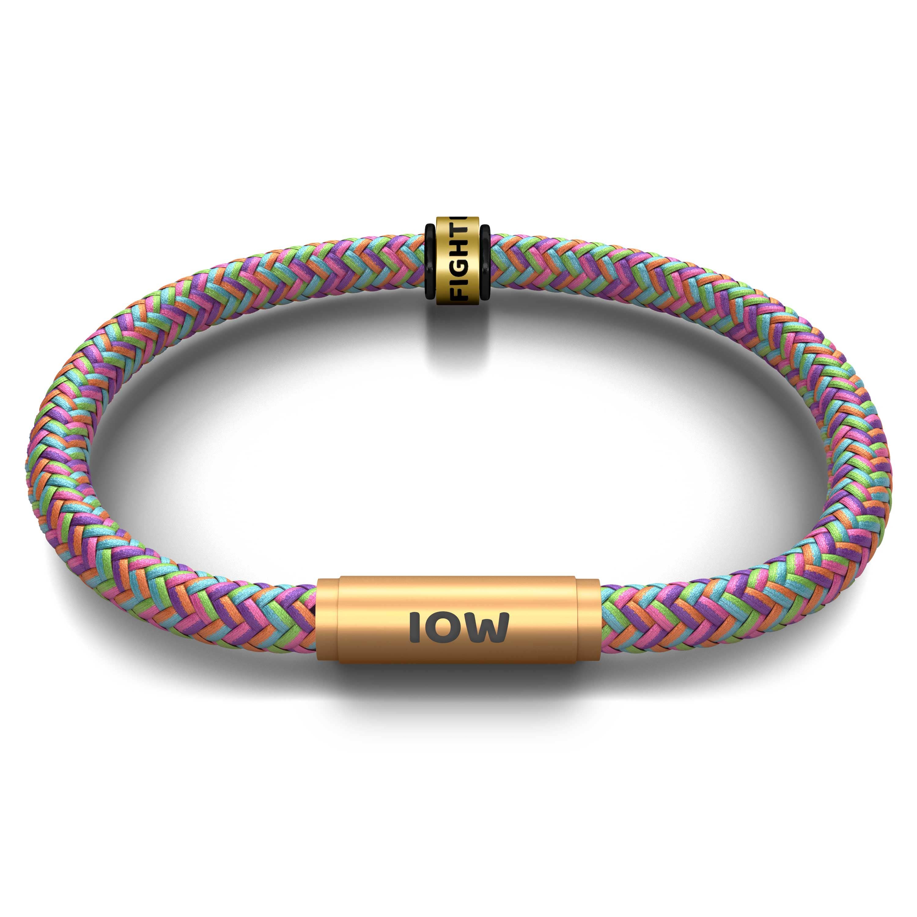 FESTIVAL BRACELET WITH FREE ARTISTE NOTCH CHARM (Summer Rainbow with Brass Clasp)
