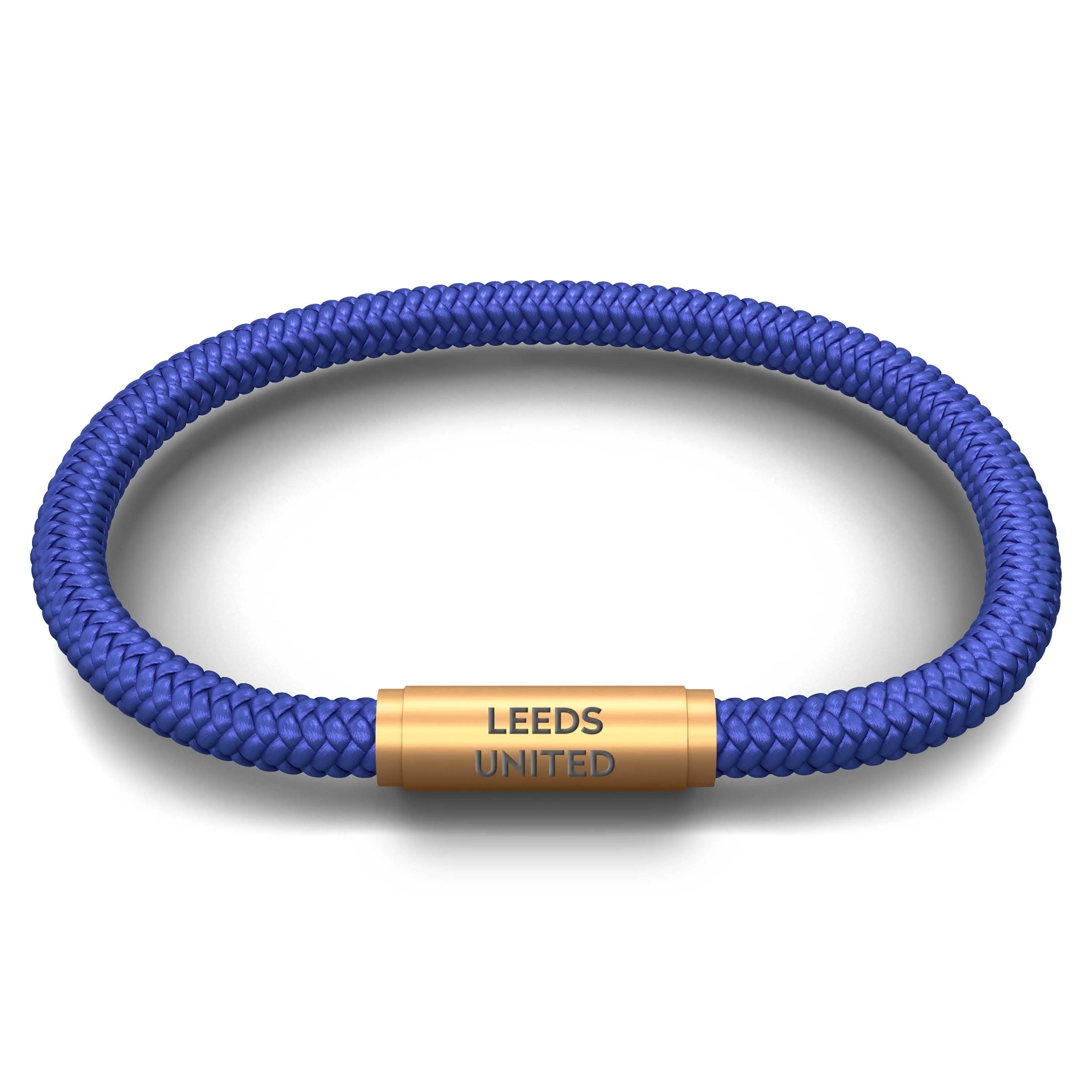 Leeds United NOTCH Bracelet (Blue with Brass Clasp) - Image 2