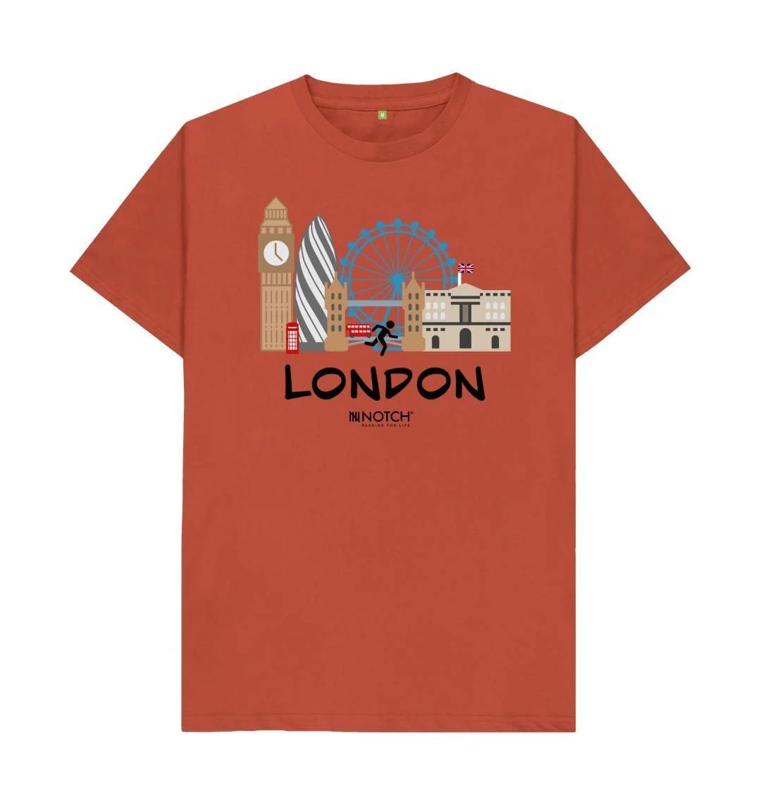 Men's 26.2 London Black Text T-Shirt - Image 5