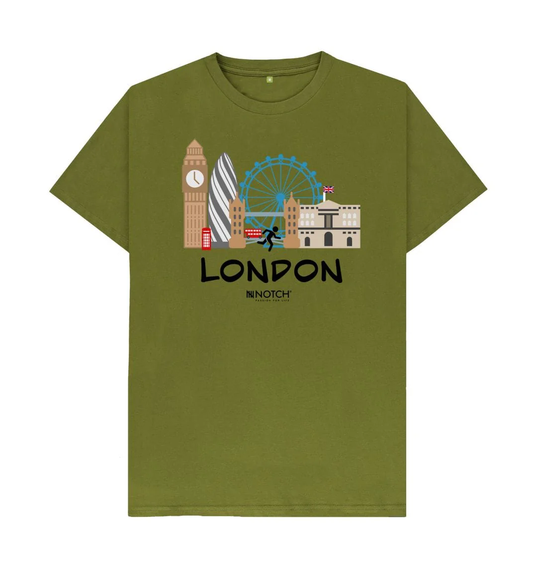 Men's 26.2 London Black Text T-Shirt - Image 6