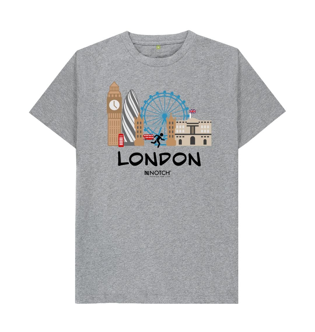 Men's 26.2 London Black Text T-Shirt - Image 8