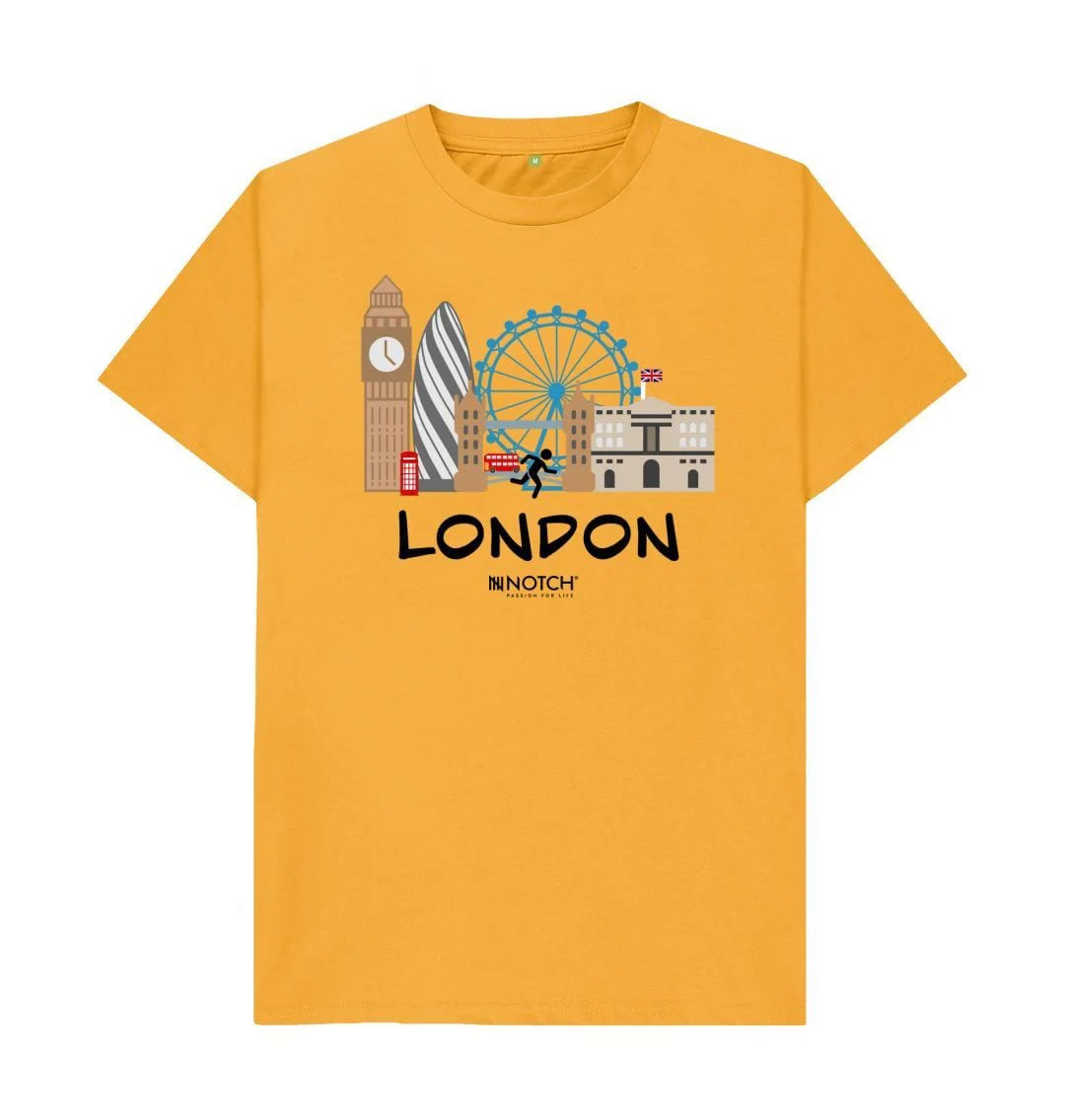 Men's 26.2 London Black Text T-Shirt - Image 9