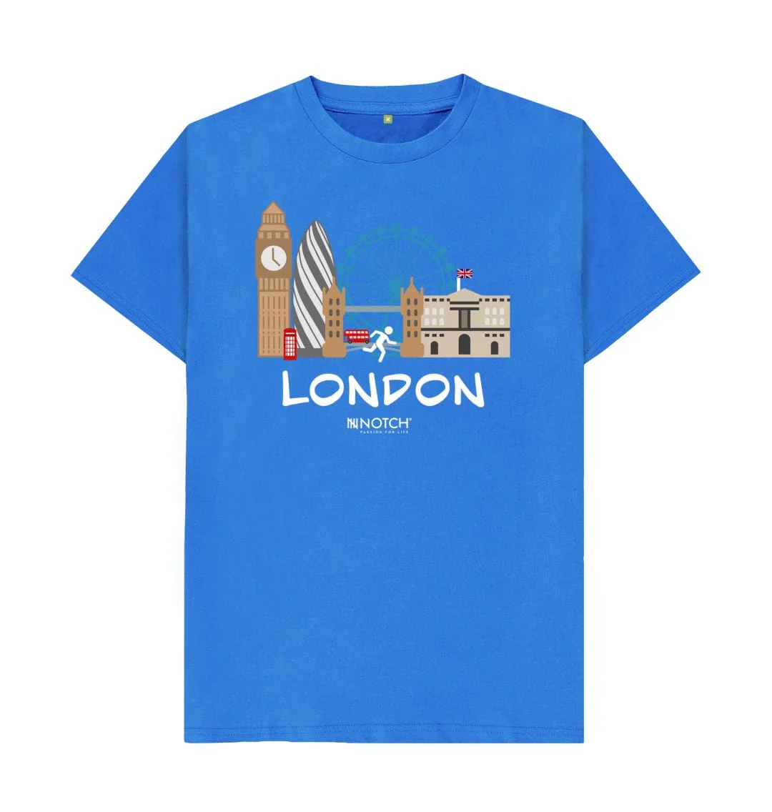 Men's 26.2 London White Text T-Shirt - Image 10