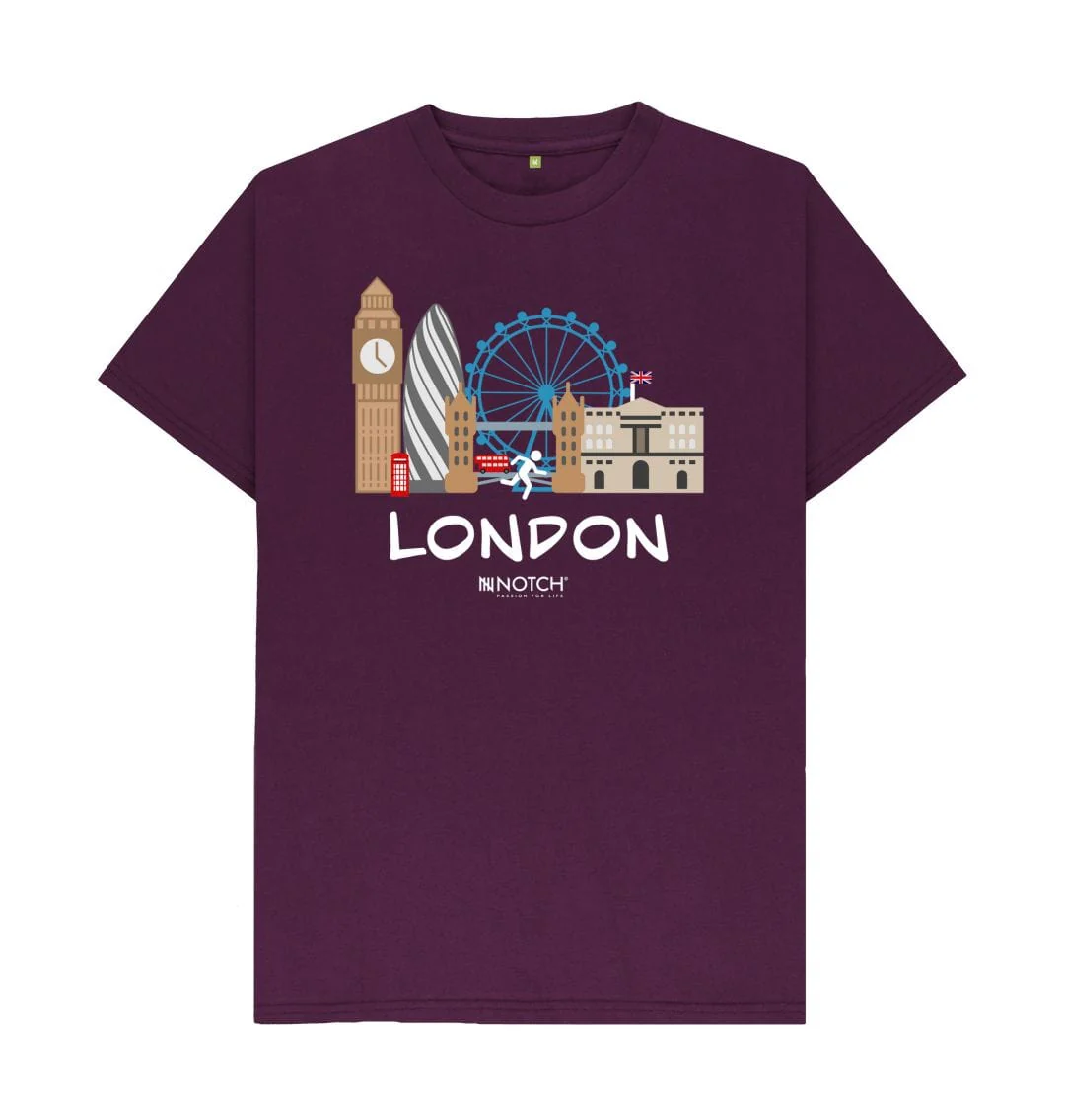 Men's 26.2 London White Text T-Shirt - Image 11