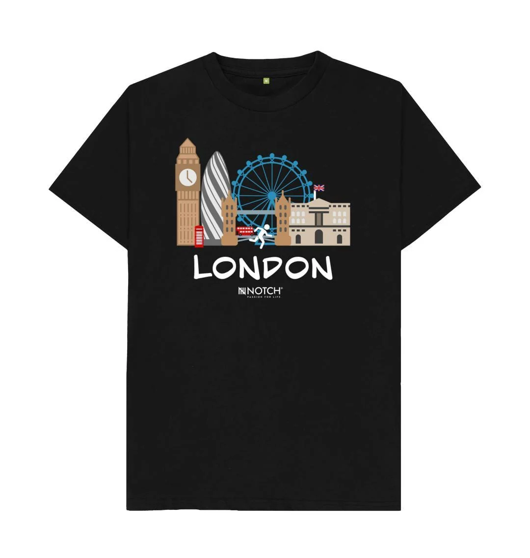 Men's 26.2 London White Text T-Shirt - Image 3