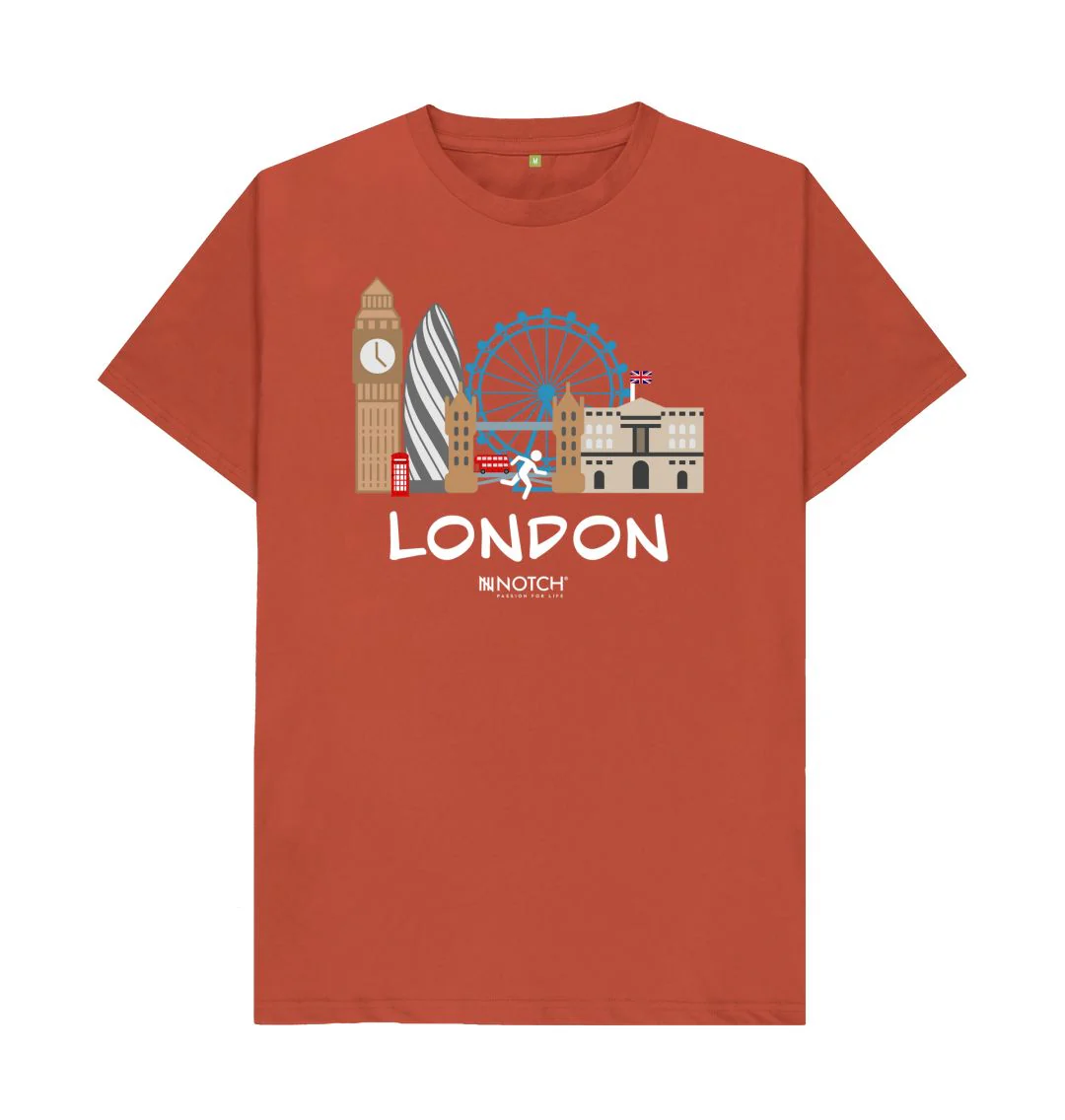Men's 26.2 London White Text T-Shirt - Image 6