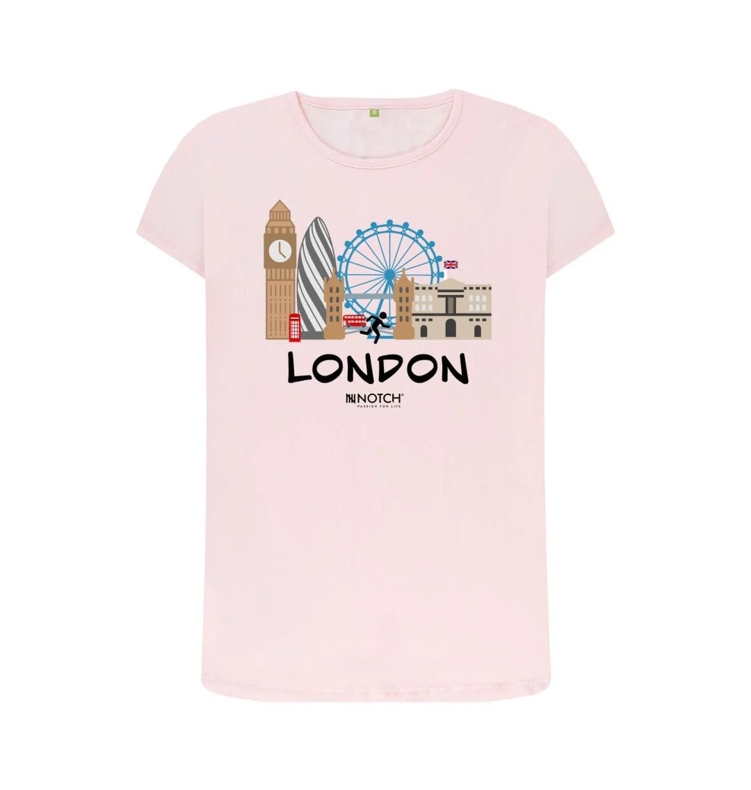 Women's 26.2 London Black Text T-Shirt - Image 8