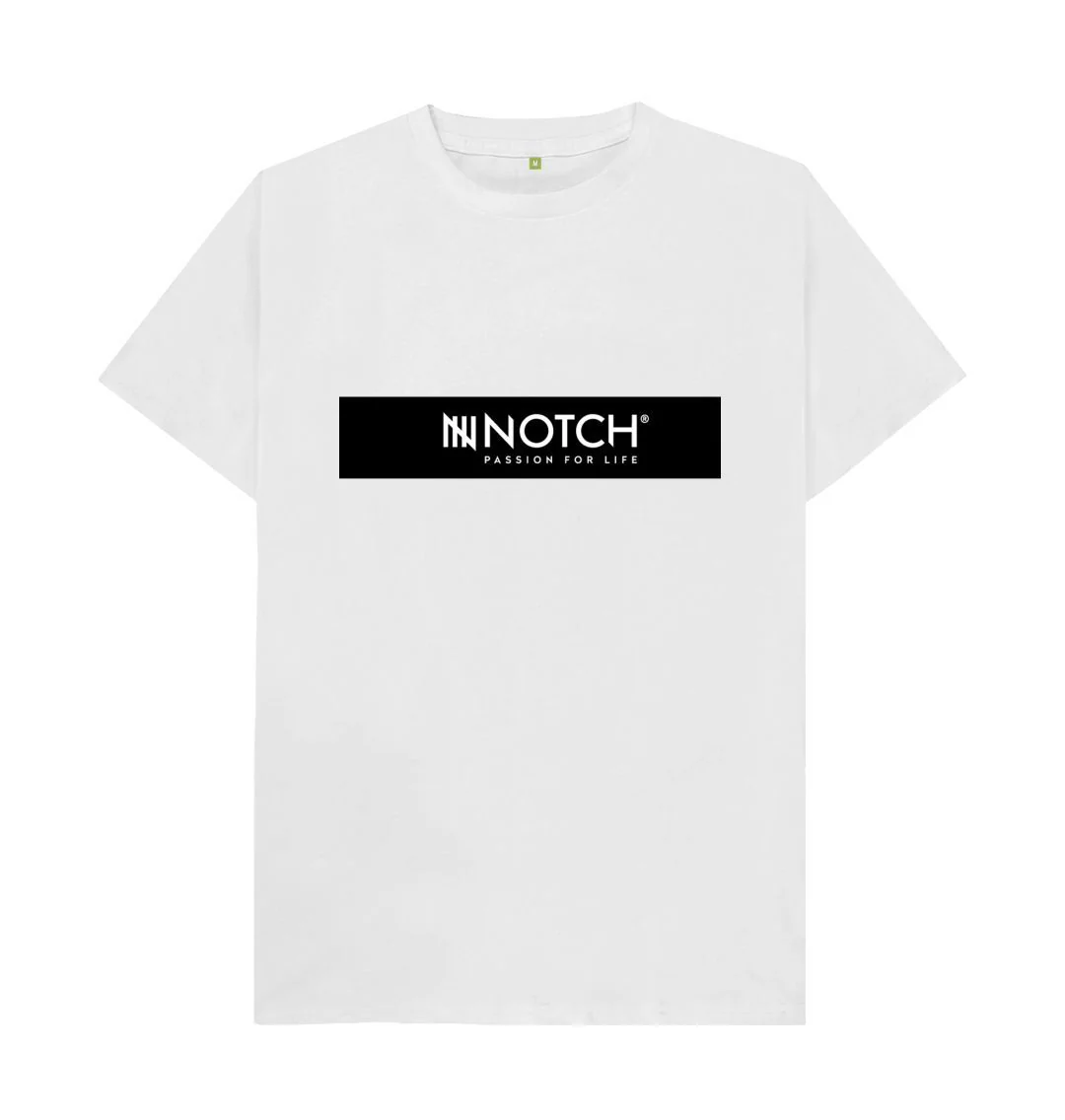 Men's Notch Black and White T-Shirt - Image 2