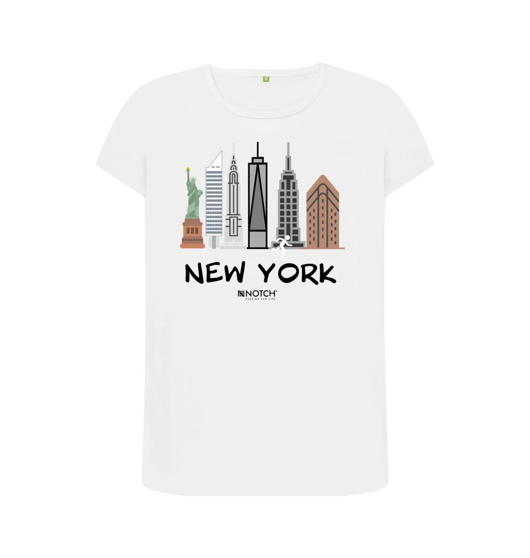 Women's 26.2 New York Black Text T-Shirt - Image 2