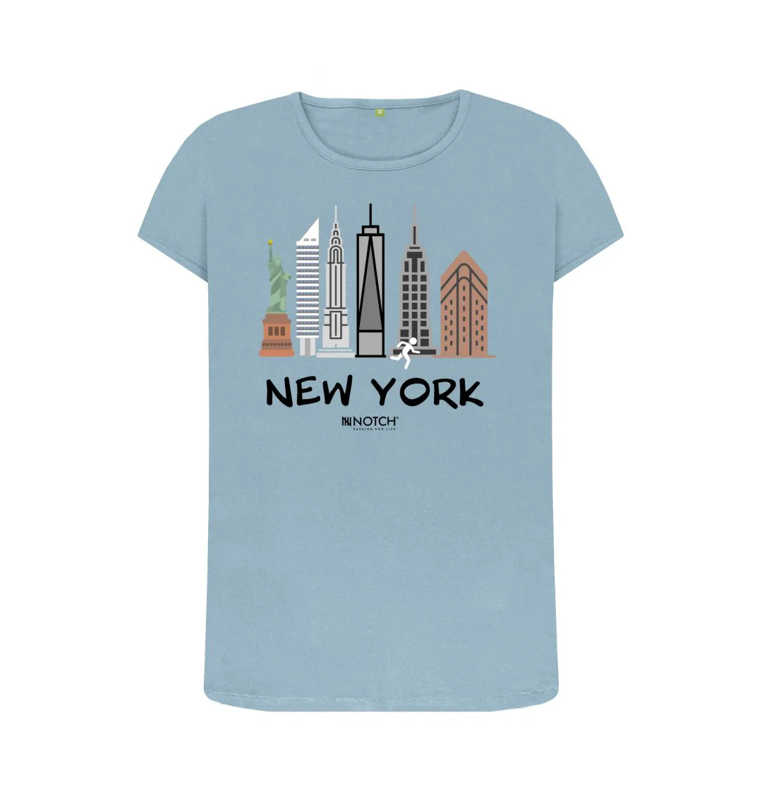 Women's 26.2 New York Black Text T-Shirt - Image 3