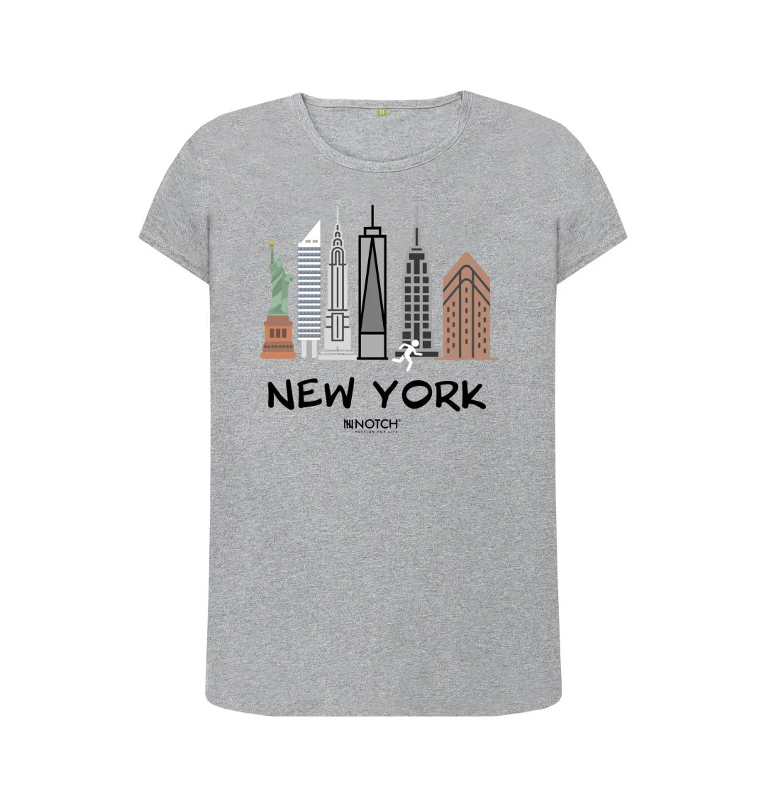 Women's 26.2 New York Black Text T-Shirt - Image 5