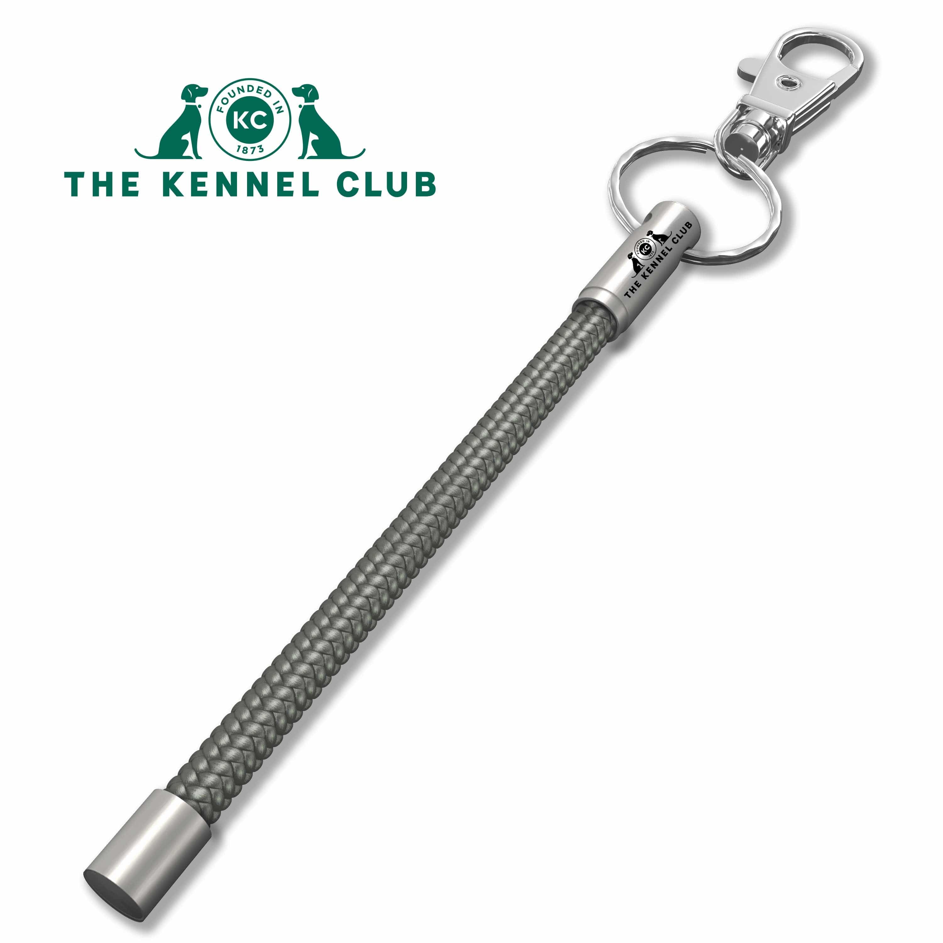 Official Kennel Club Grey Cord NOTCH Tale with stainless steel ends