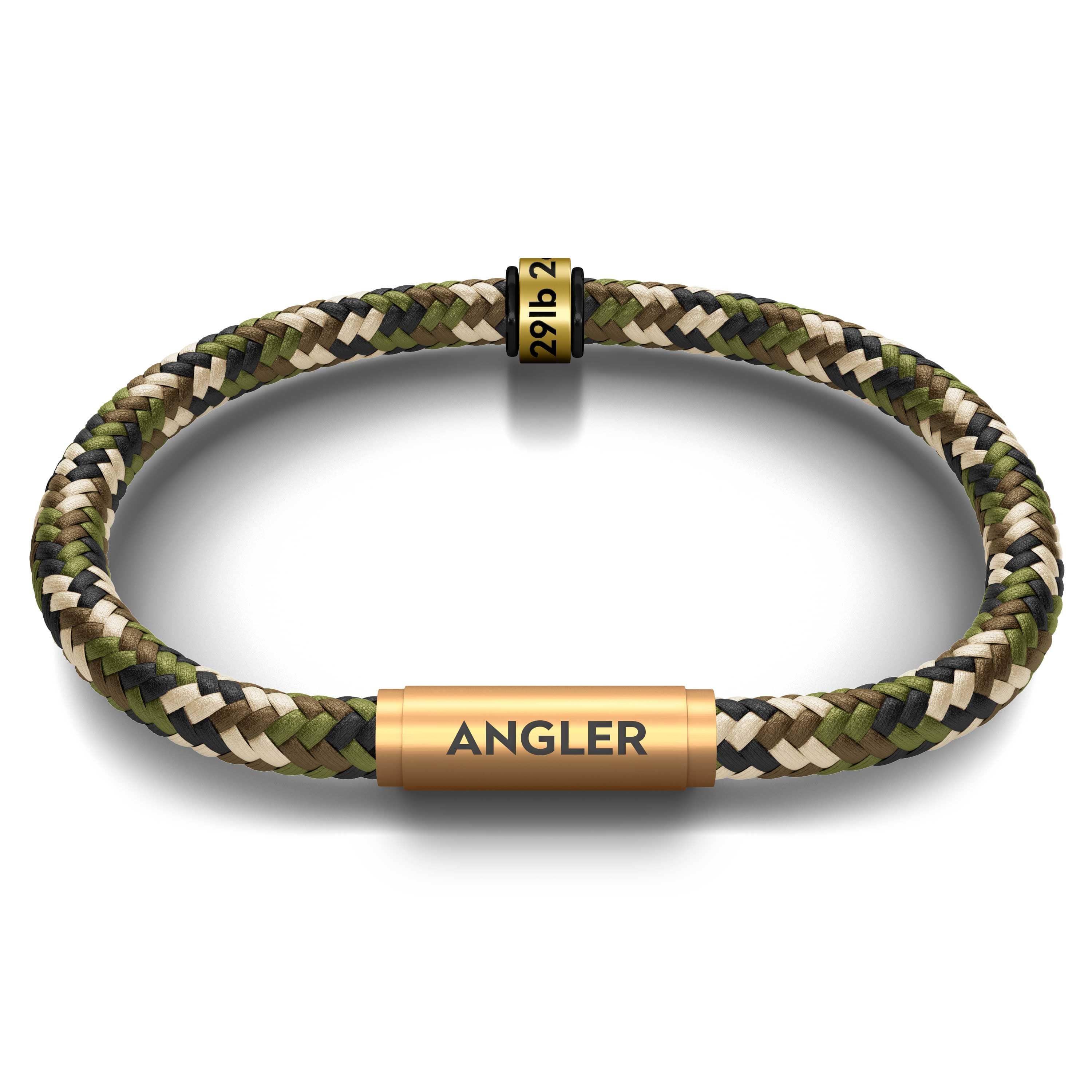 Personal Best Catch Notch & Angler Bracelet (Viper Camo with Brass Clasp)