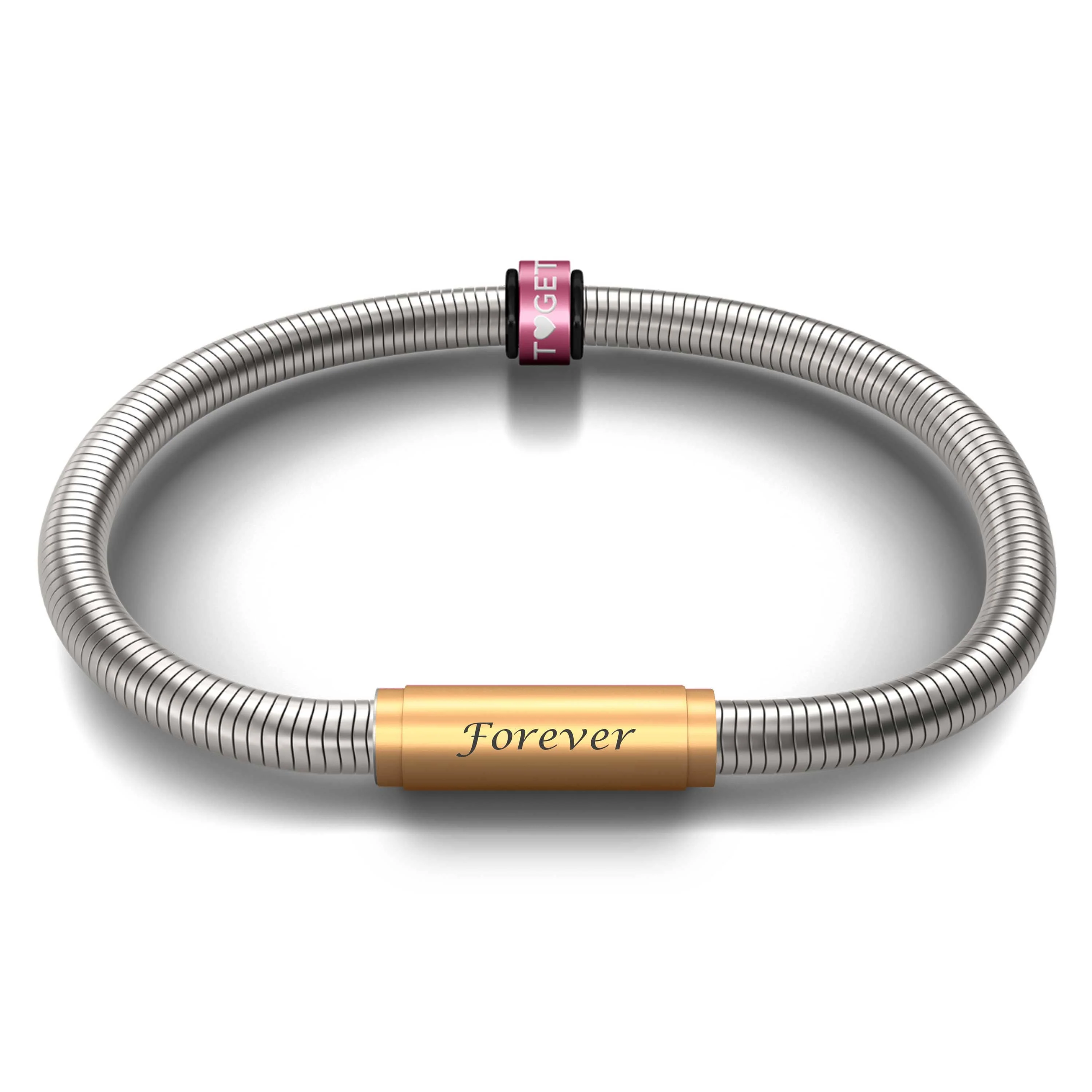 Together Forever Signature Bracelet with Brass Clasp