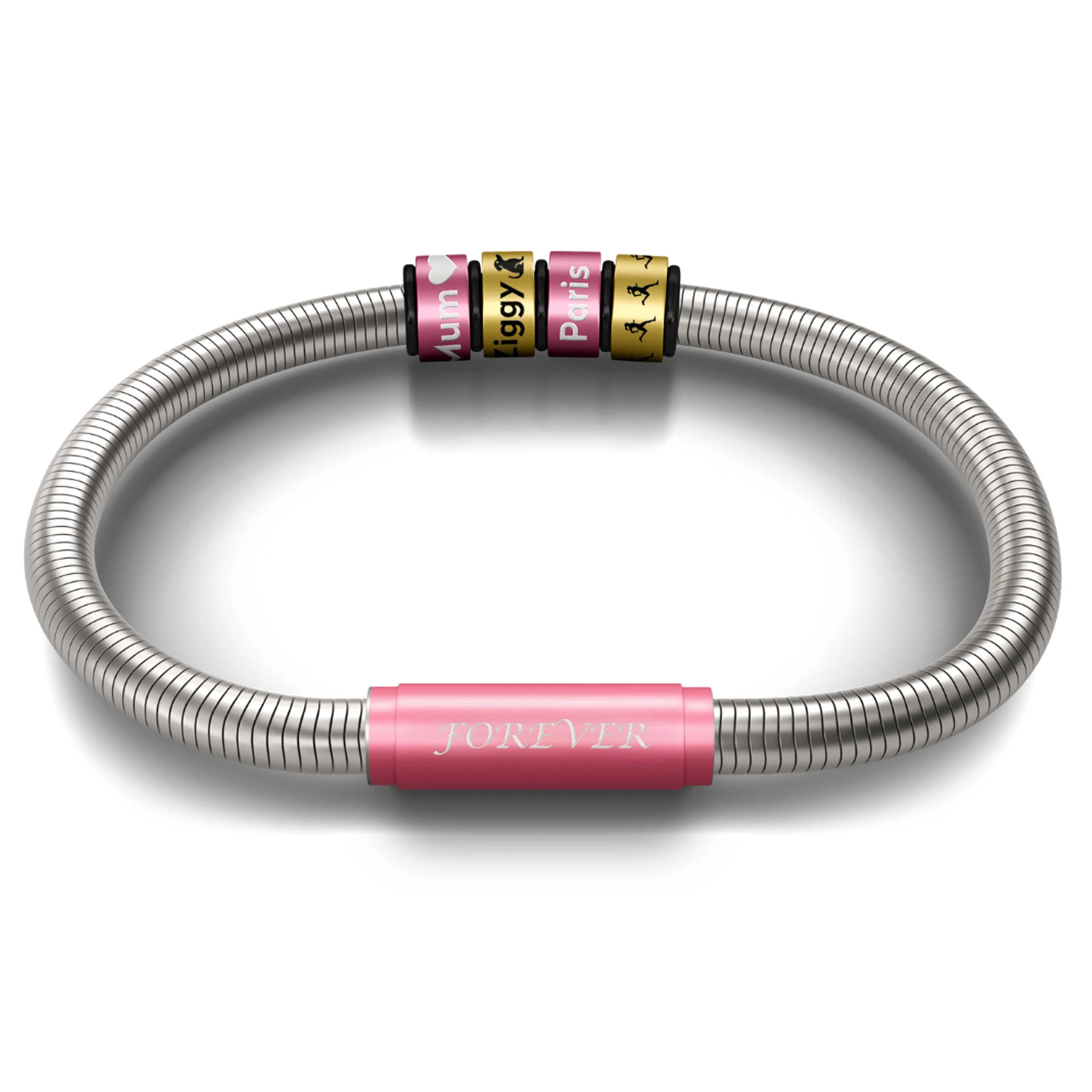 Together Forever Signature Bracelet with Pink Clasp - Image 3