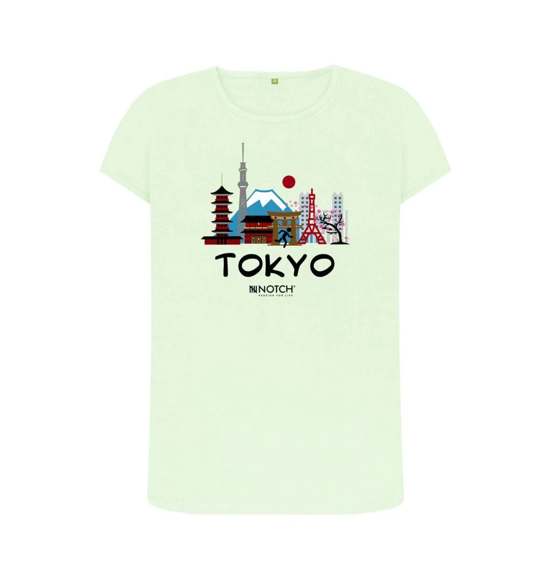 Women's 26.2 Tokyo Black Text T-Shirt - Image 3