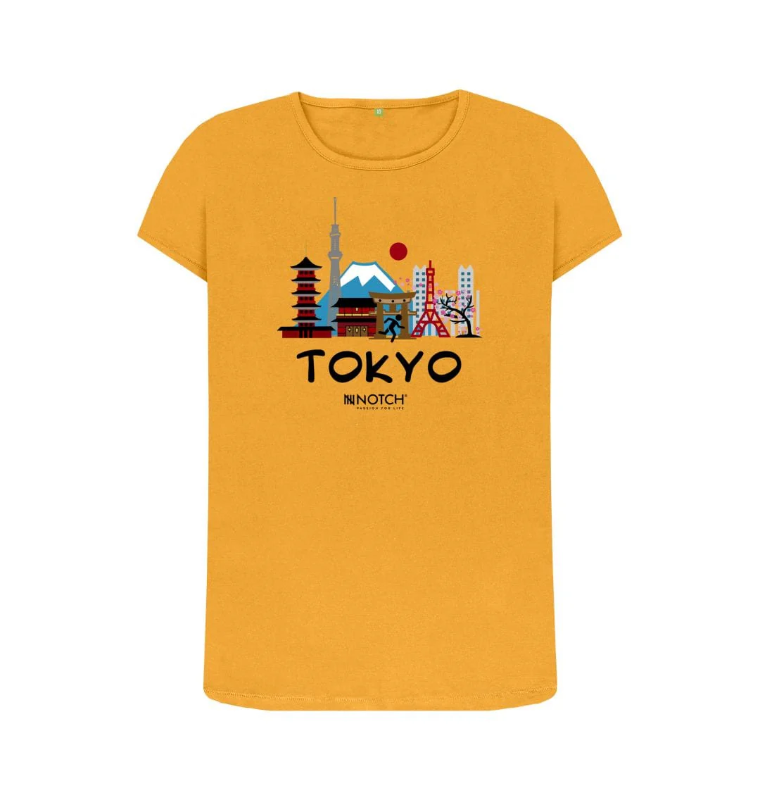 Women's 26.2 Tokyo Black Text T-Shirt - Image 6