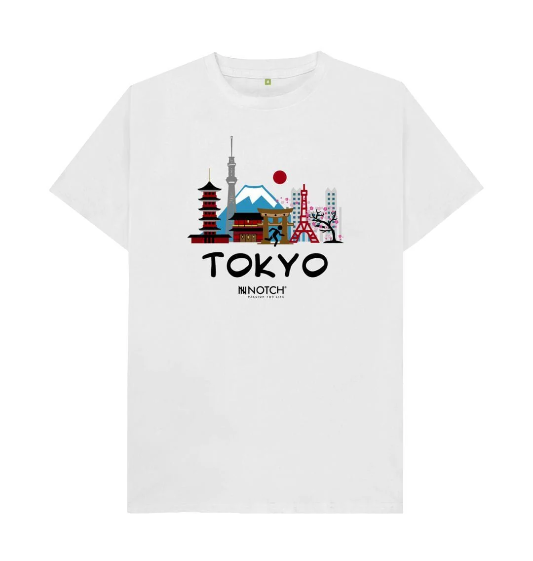 Men's 26.2 Tokyo Black Text T-Shirt - Image 2