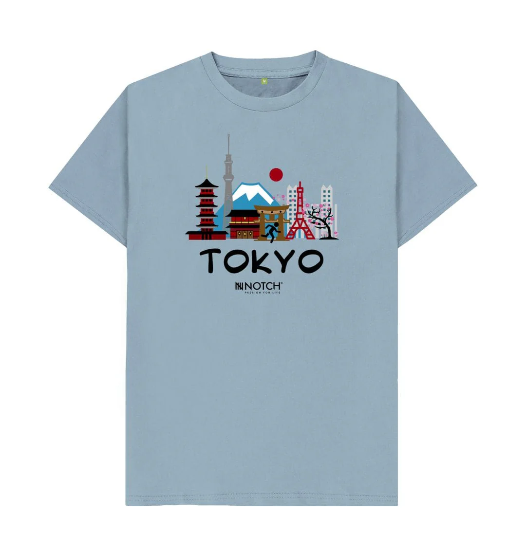 Men's 26.2 Tokyo Black Text T-Shirt - Image 6