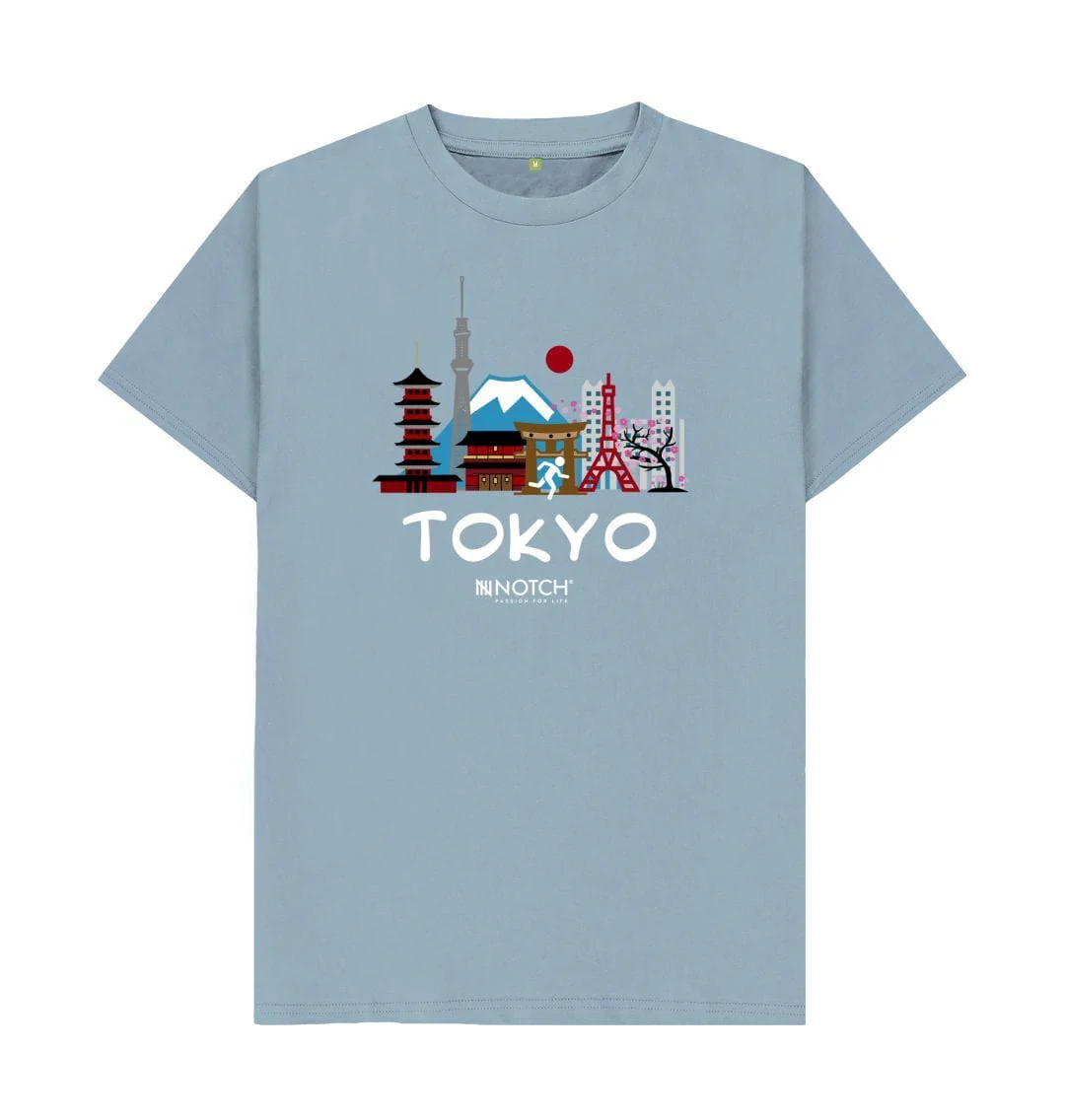 Men's 26.2 Tokyo White Text T-Shirt - Image 10