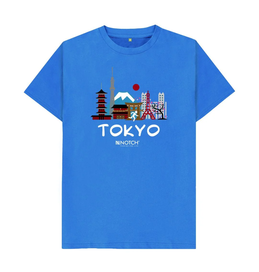 Men's 26.2 Tokyo White Text T-Shirt - Image 3