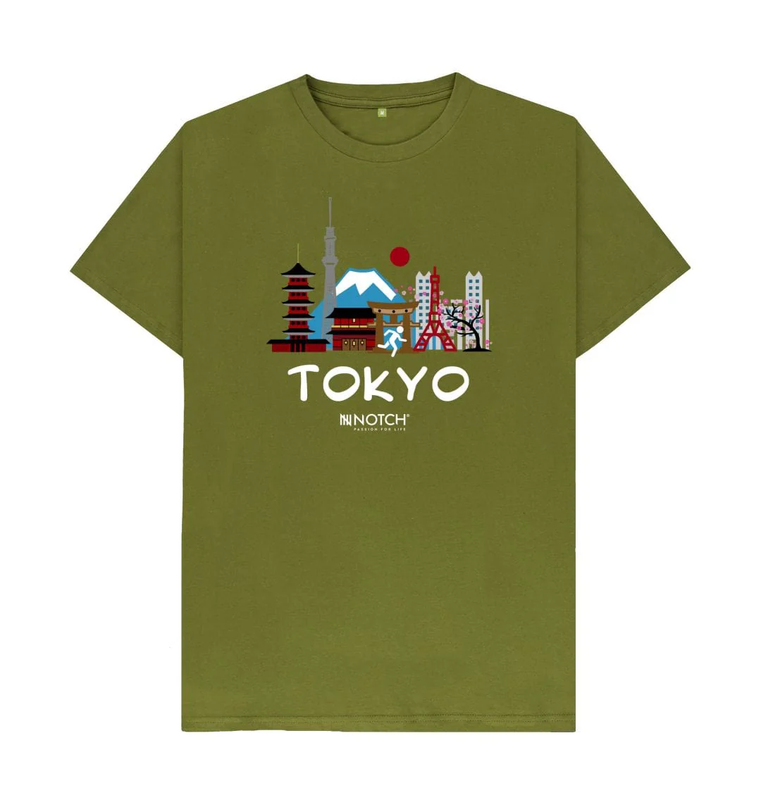 Men's 26.2 Tokyo White Text T-Shirt - Image 5